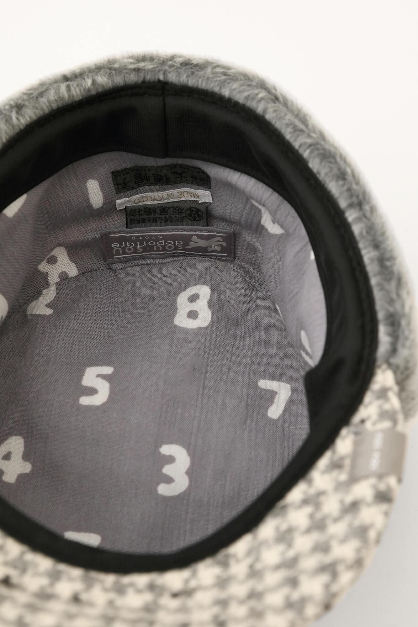 [Nur im Internet verfügbar] NEP Tweed Boa BIKE CAP/Gray Check ×SO-SU-U