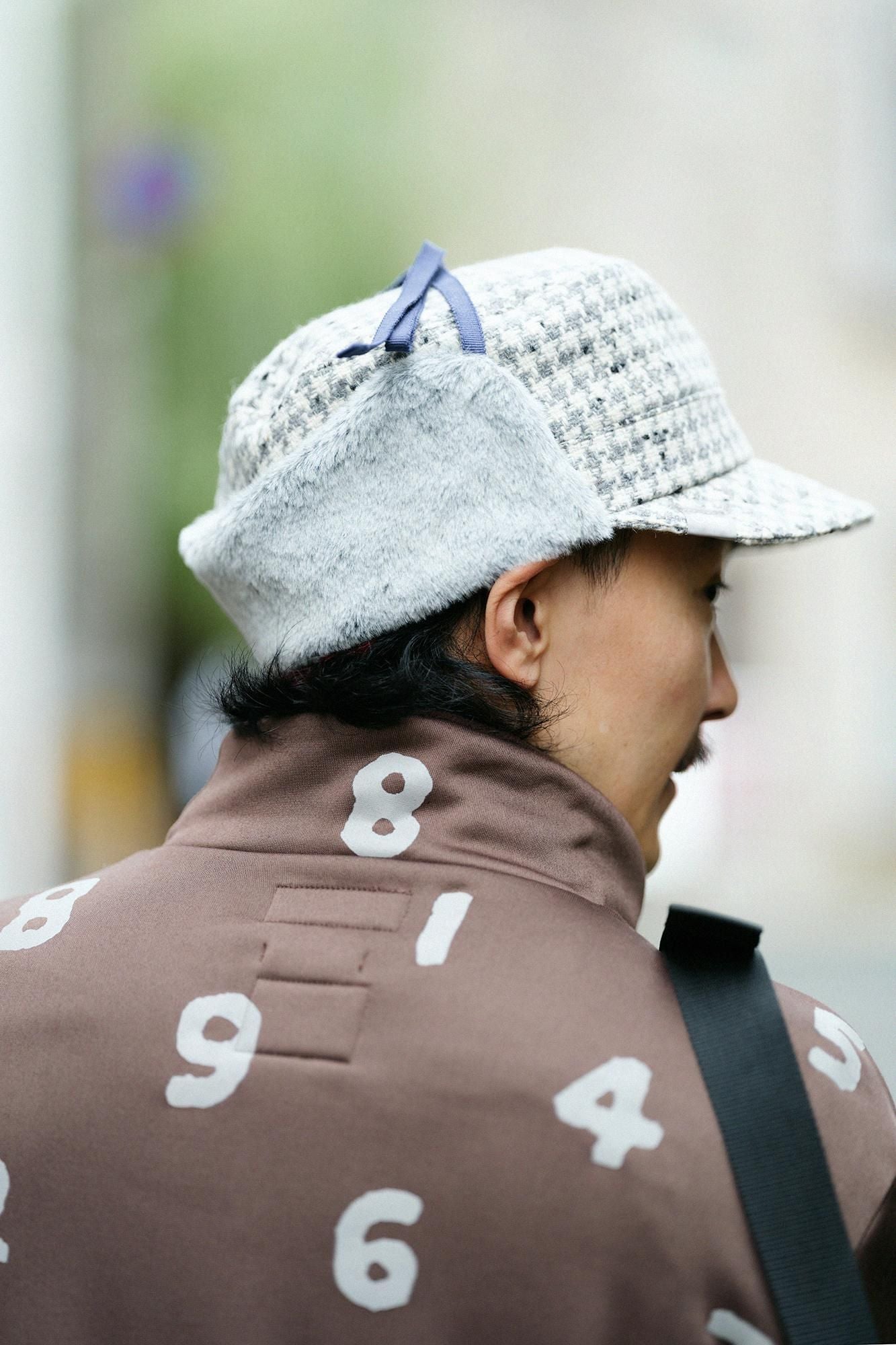 [Nur im Internet verfügbar] NEP Tweed Boa BIKE CAP/Gray Check ×SO-SU-U