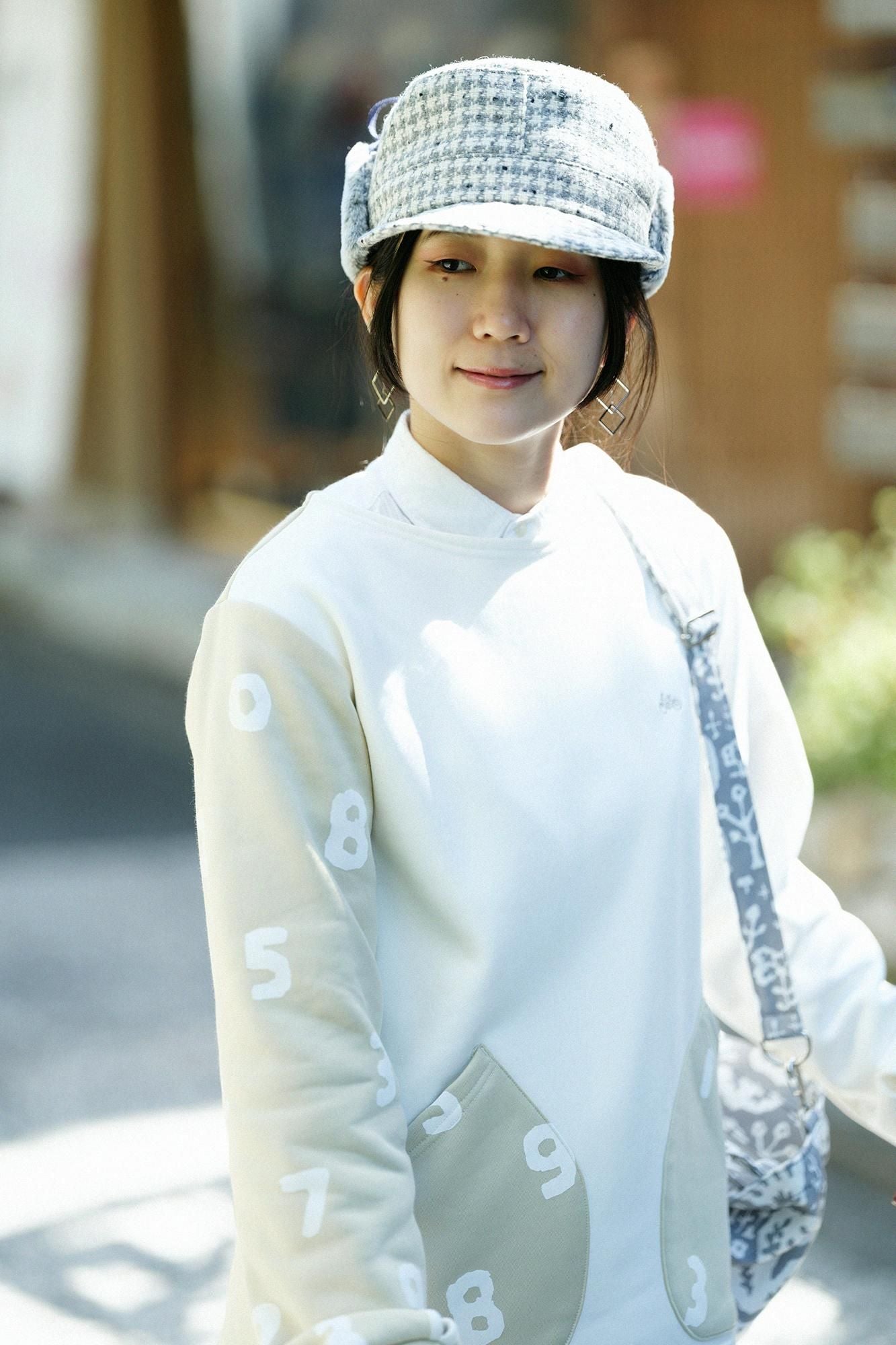 [Nur im Internet verfügbar] NEP Tweed Boa BIKE CAP/Gray Check ×SO-SU-U