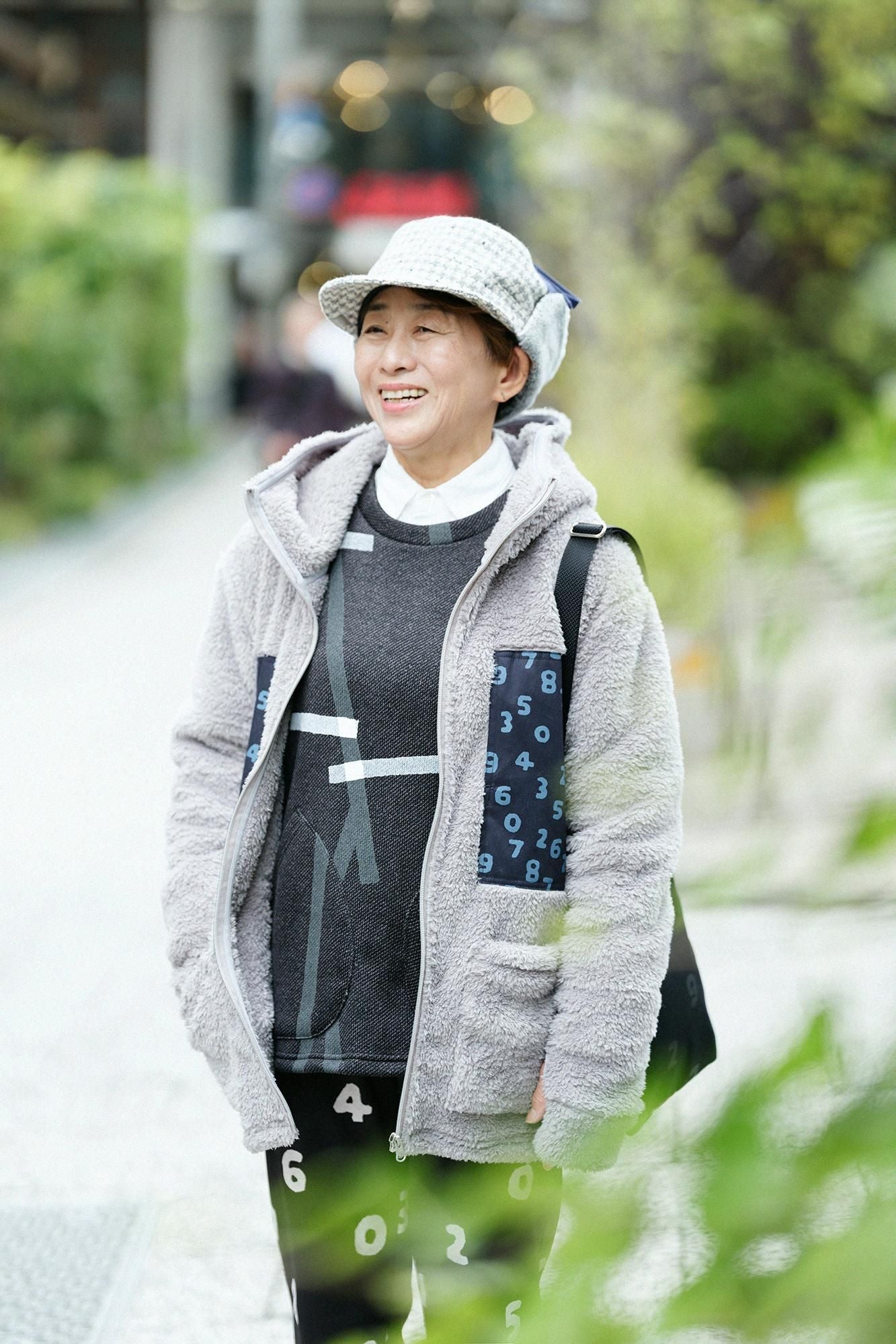 [Nur im Internet verfügbar] NEP Tweed Boa BIKE CAP/Gray Check ×SO-SU-U