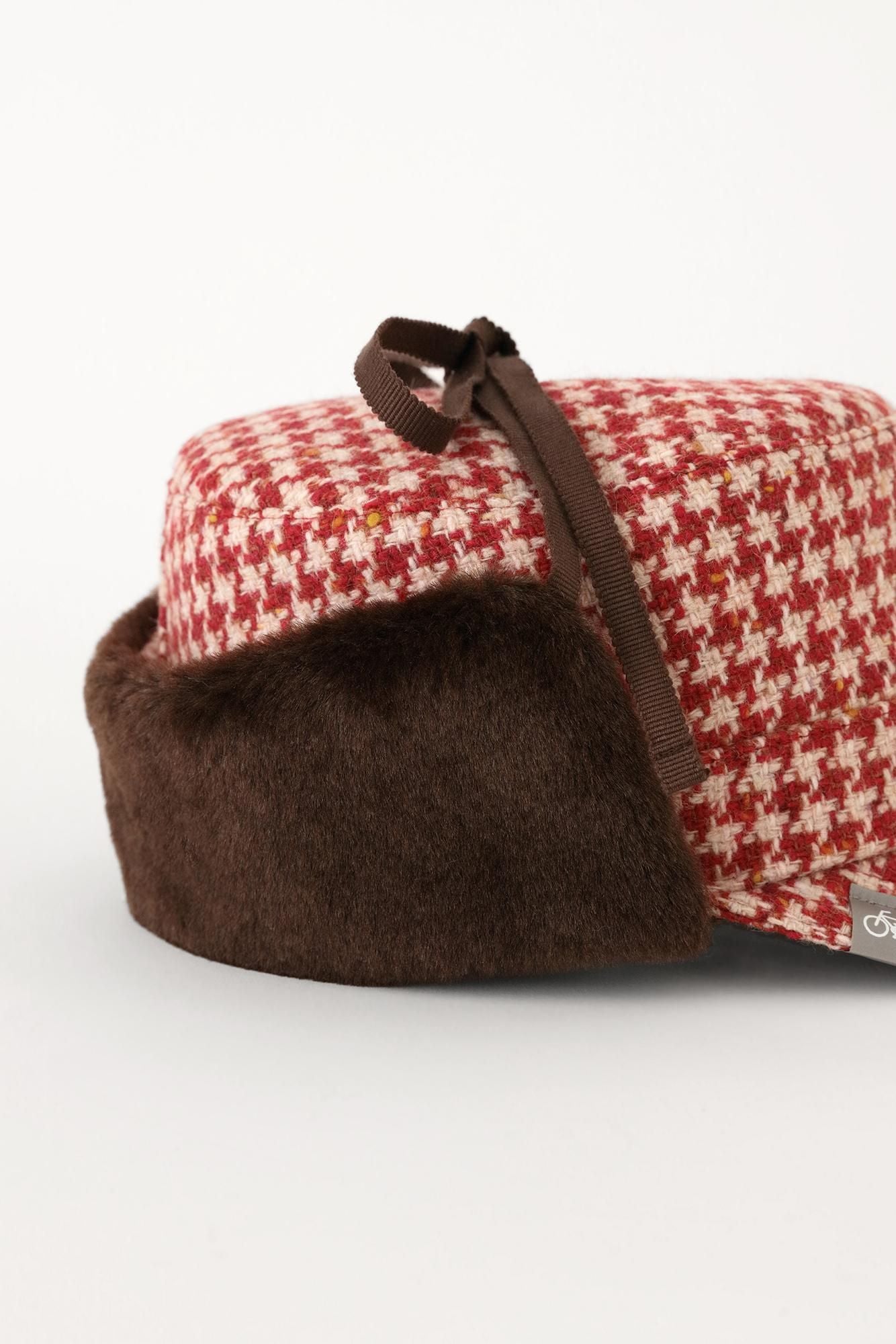 [◯预订] NEP Tweed Boa BIKE CAP/Red Check x SO-SU-U（*预计12月2日左右发货）