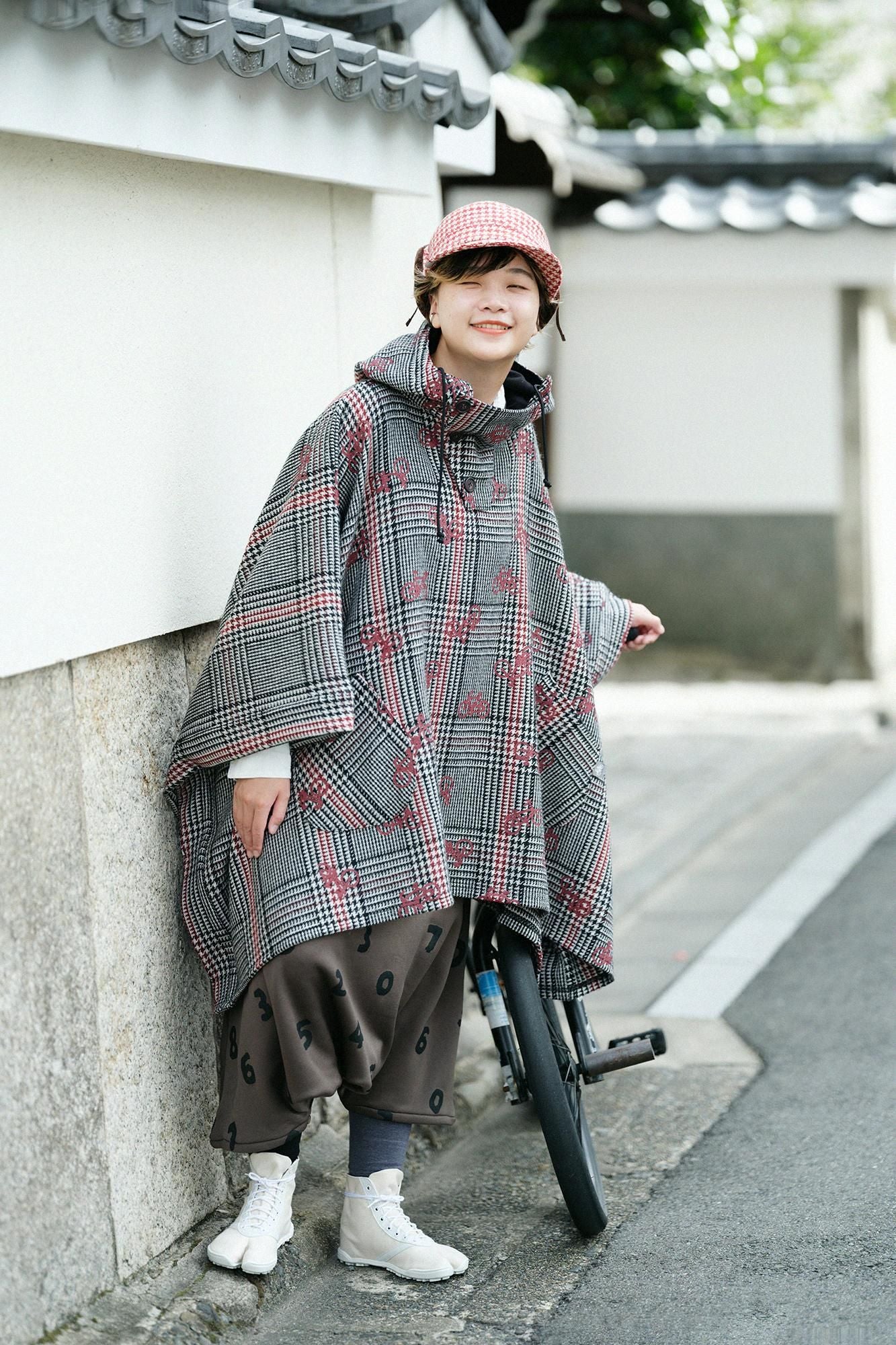 [◯预订] NEP Tweed Boa BIKE CAP/Red Check x SO-SU-U（*预计12月2日左右发货）