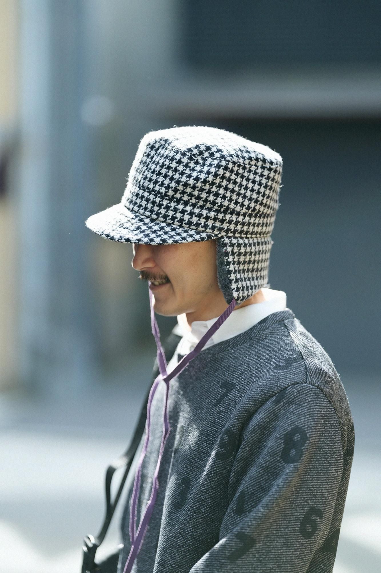 [◯预订] NEP Tweed Boa BIKE CAP/Black Check x SO-SU-U（*预计12月2日左右发货）