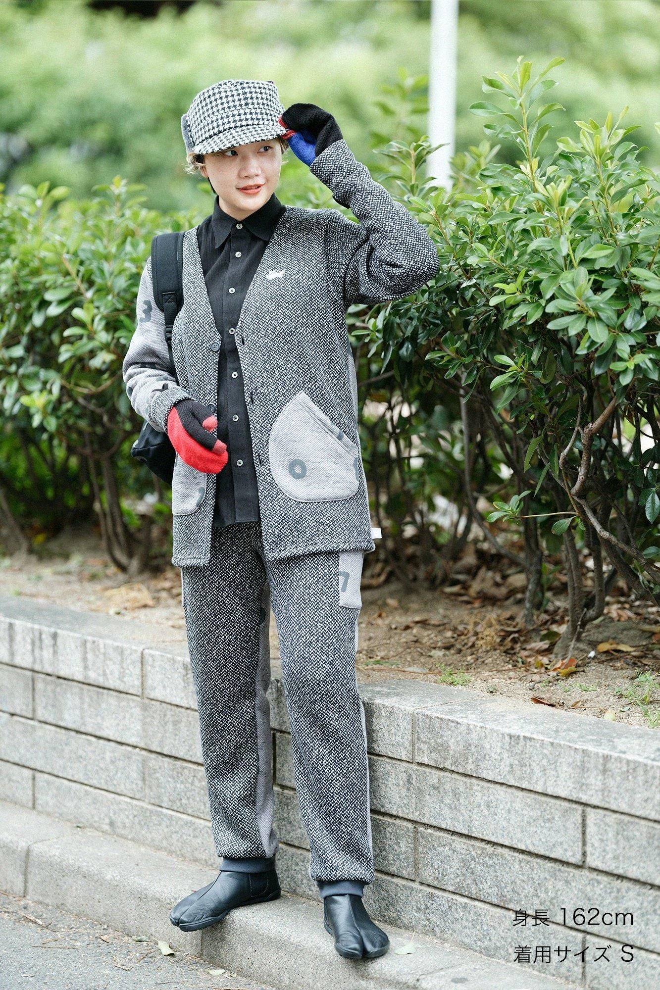 【◯预购】内起绒斜纹针织HWS 外套／白色・黑色×SO-SU-U十数（※预计于12月2日左右发货）