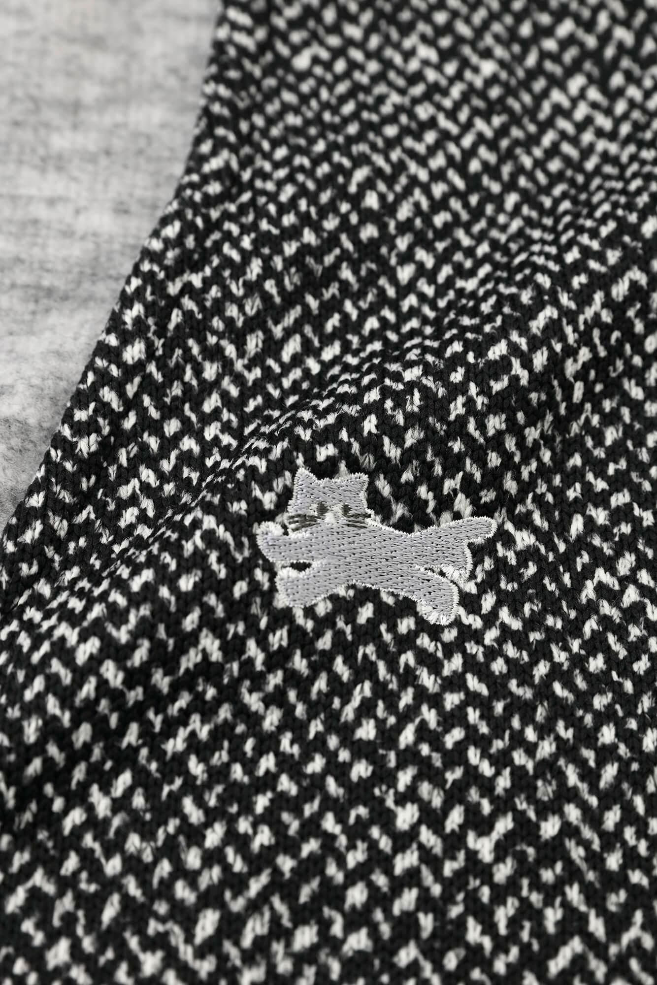 【◯预购】内起绒斜纹针织HWS 外套／白色・黑色×SO-SU-U十数（※预计于12月2日左右发货）