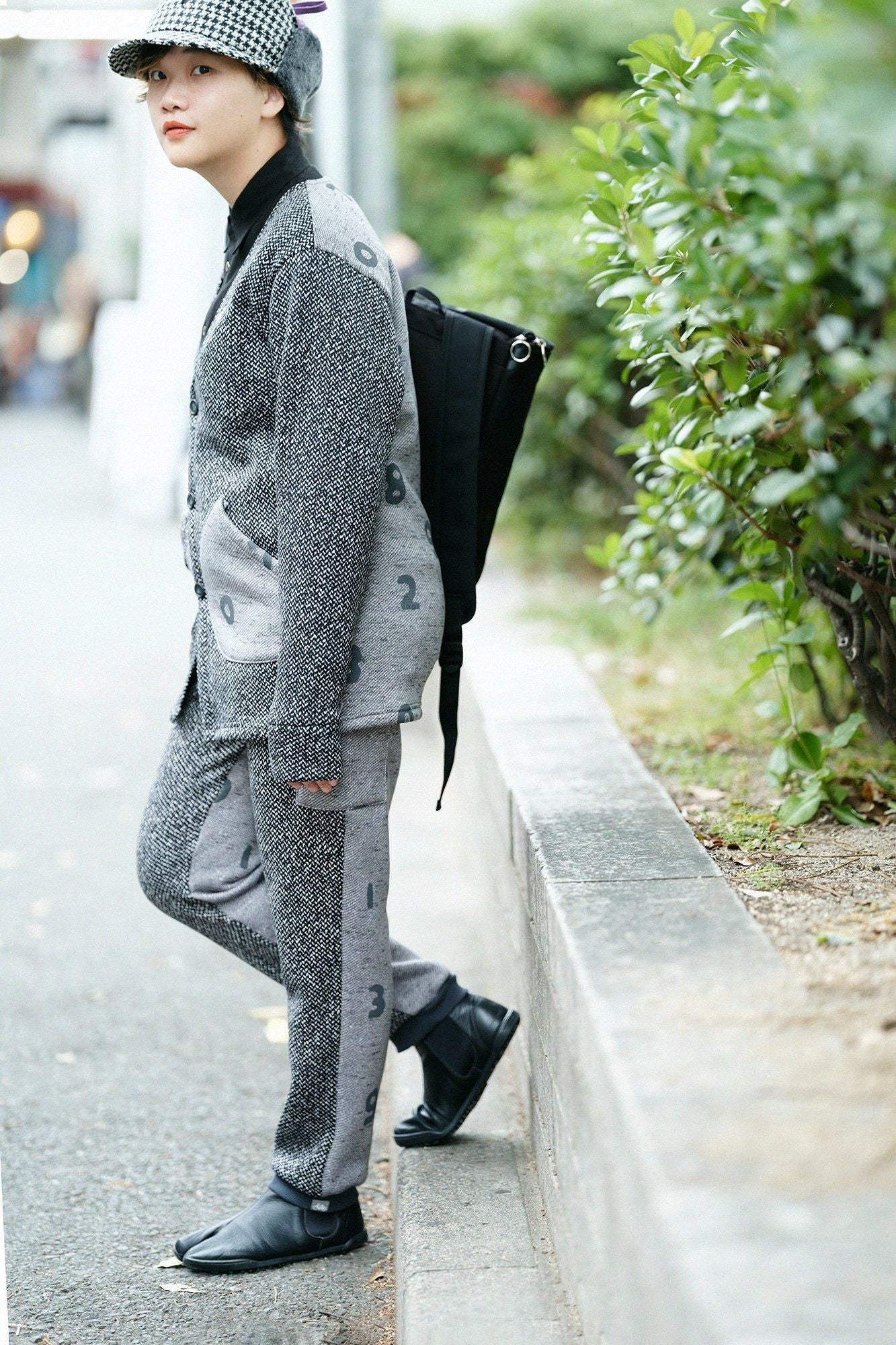 【◯预购】内起绒斜纹针织HWS 外套／白色・黑色×SO-SU-U十数（※预计于12月2日左右发货）