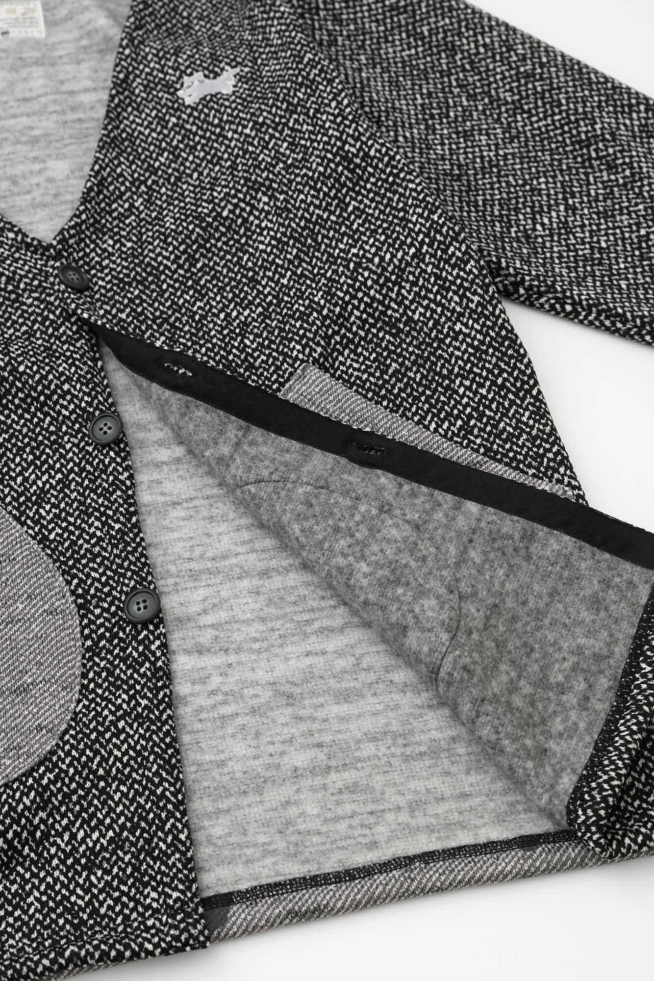 【◯预购】内起绒斜纹针织HWS 外套／白色・黑色×SO-SU-U十数（※预计于12月2日左右发货）