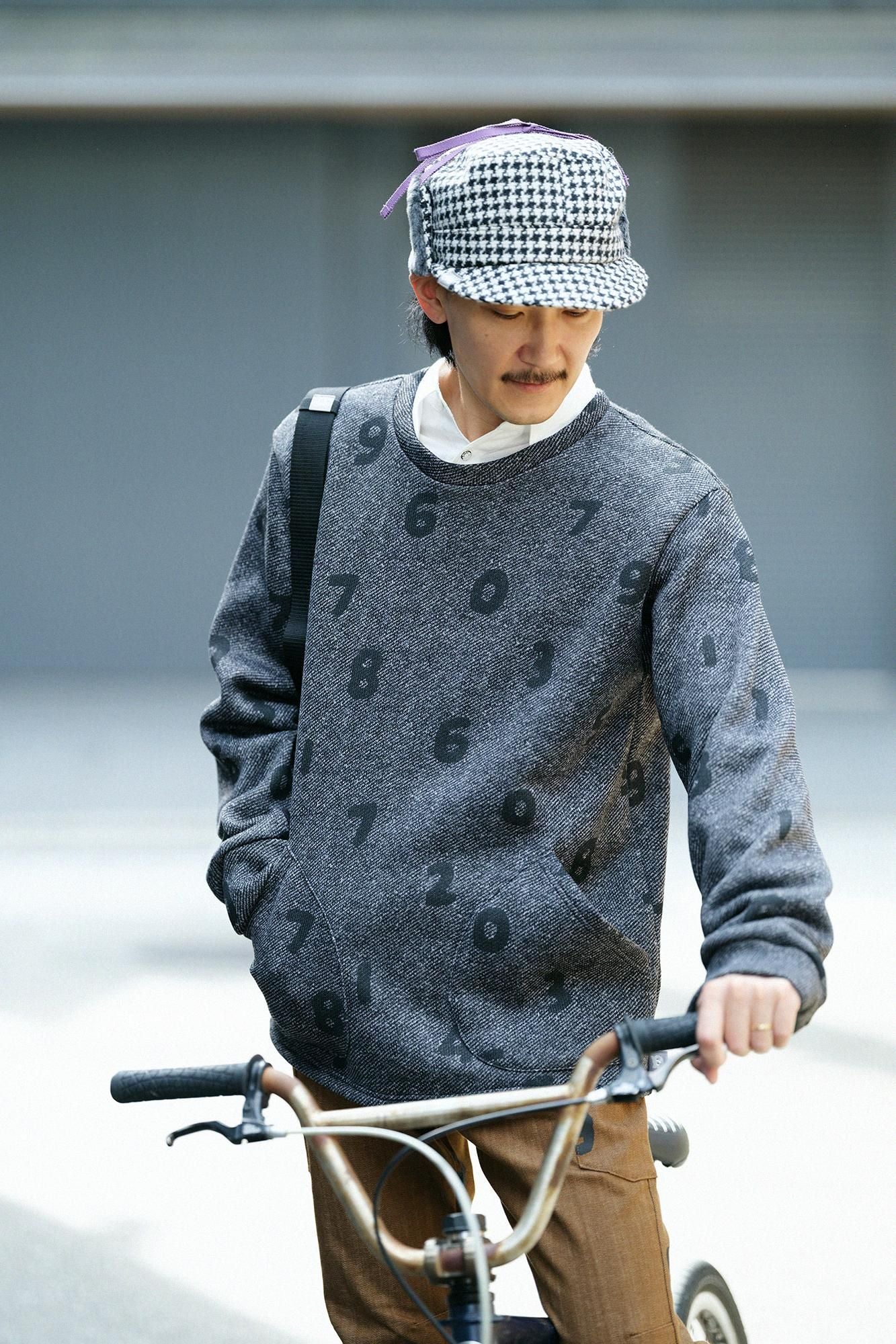 【net Limited】Fleece Brushed Lining Twill Knit H.W.S Sweater／SO-SU-U Dark Grey 