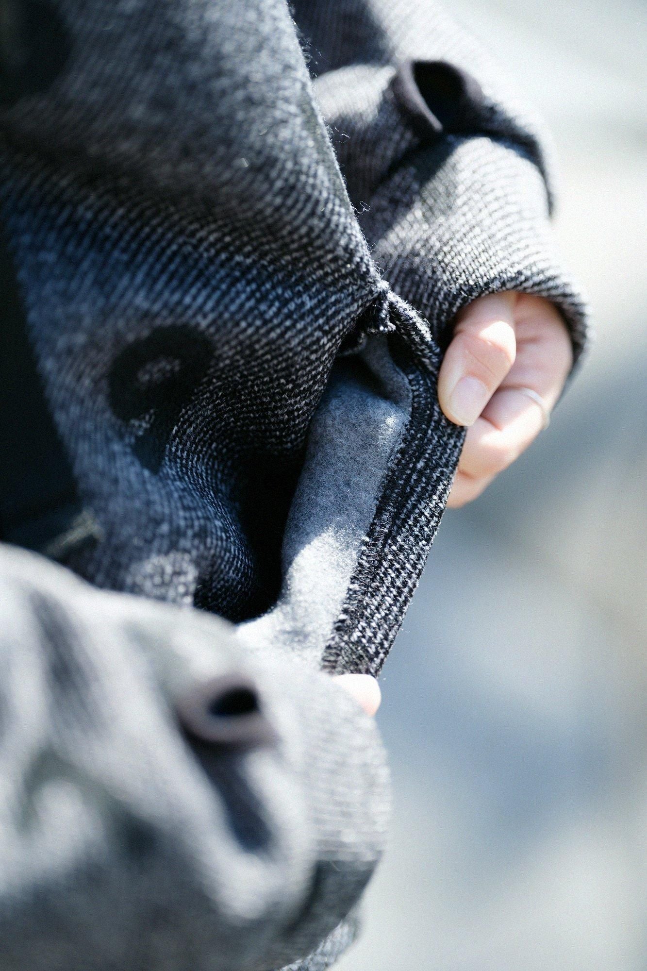 【net Limited】Fleece Brushed Lining Twill Knit H.W.S Sweater／SO-SU-U Dark Grey 