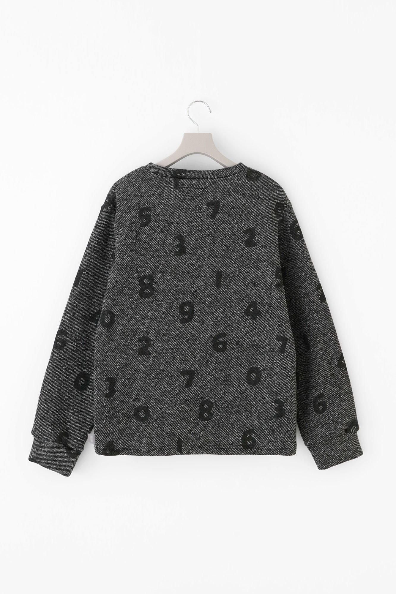 【net Limited】Fleece Brushed Lining Twill Knit H.W.S Sweater／SO-SU-U Dark Grey 