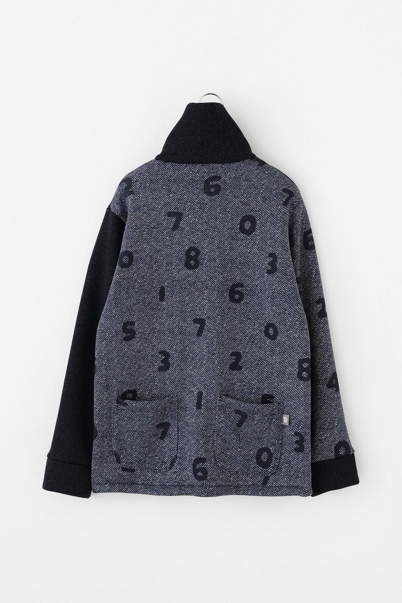 net限定】裏起毛ツイルニット ZIP UP N.W.BIKEブルゾン／ネイビー