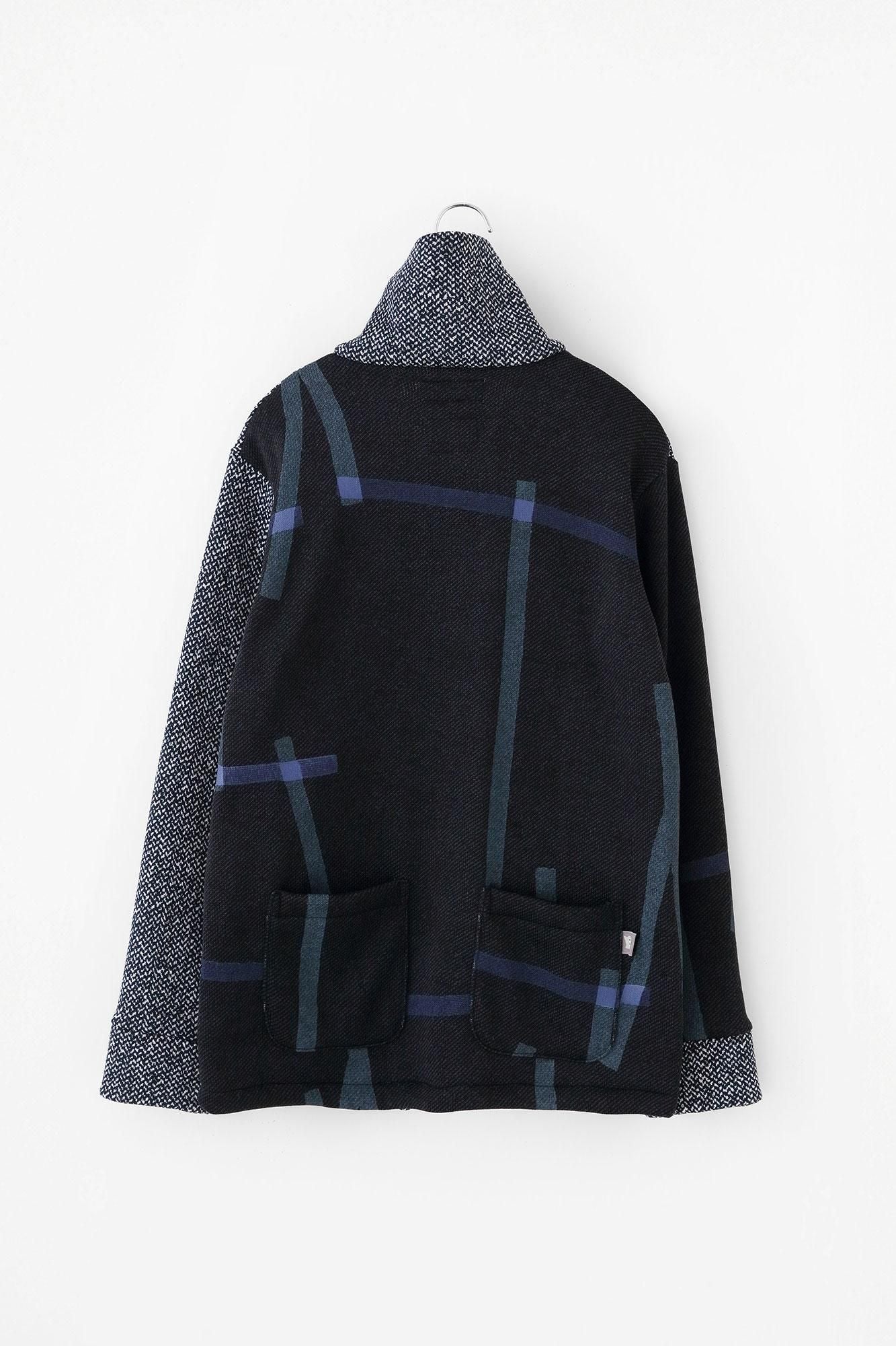 net限定】裏起毛ツイルニット ZIP UP N.W.BIKEブルゾン／ホワイト