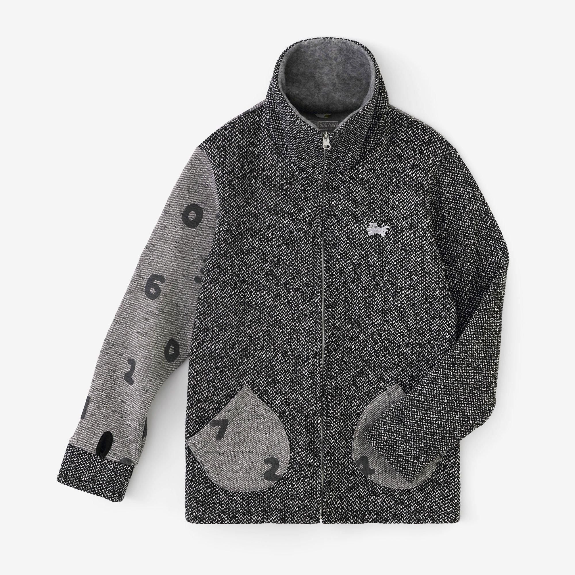 net限定】裏起毛ツイルニット ZIP UP N.W.BIKEブルゾン