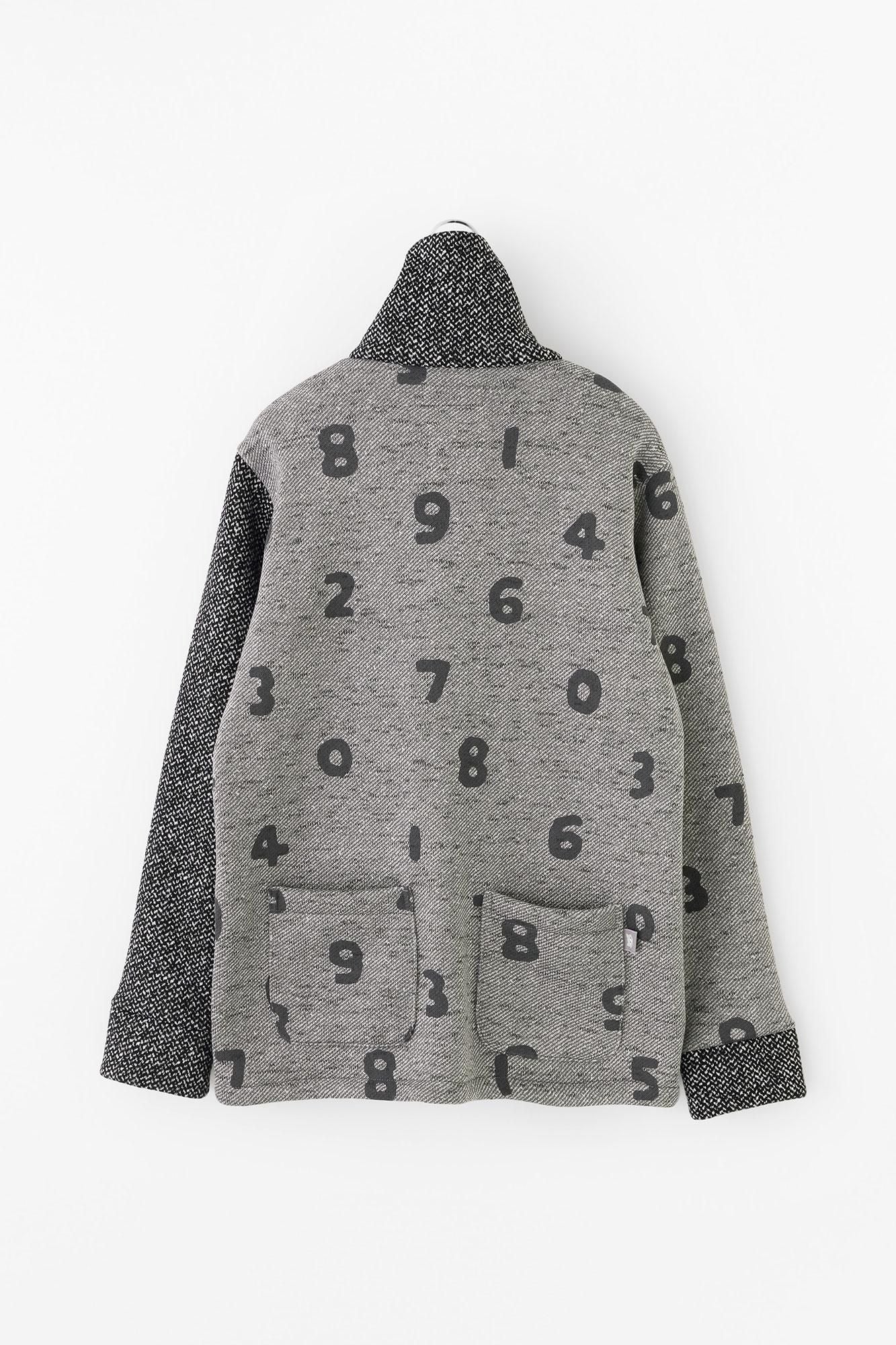 【官網限定】內起絨斜紋針織 ZIP UP N.W.BIKE 外套／白色・黑色×SO-SU-U十數