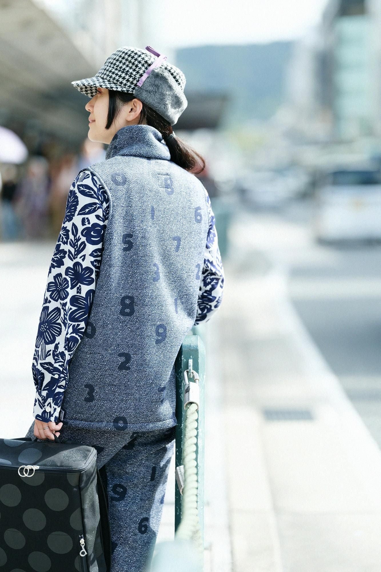 【官網限定】內起絨斜紋針織背心／SO-SU-U十數 寶藍色