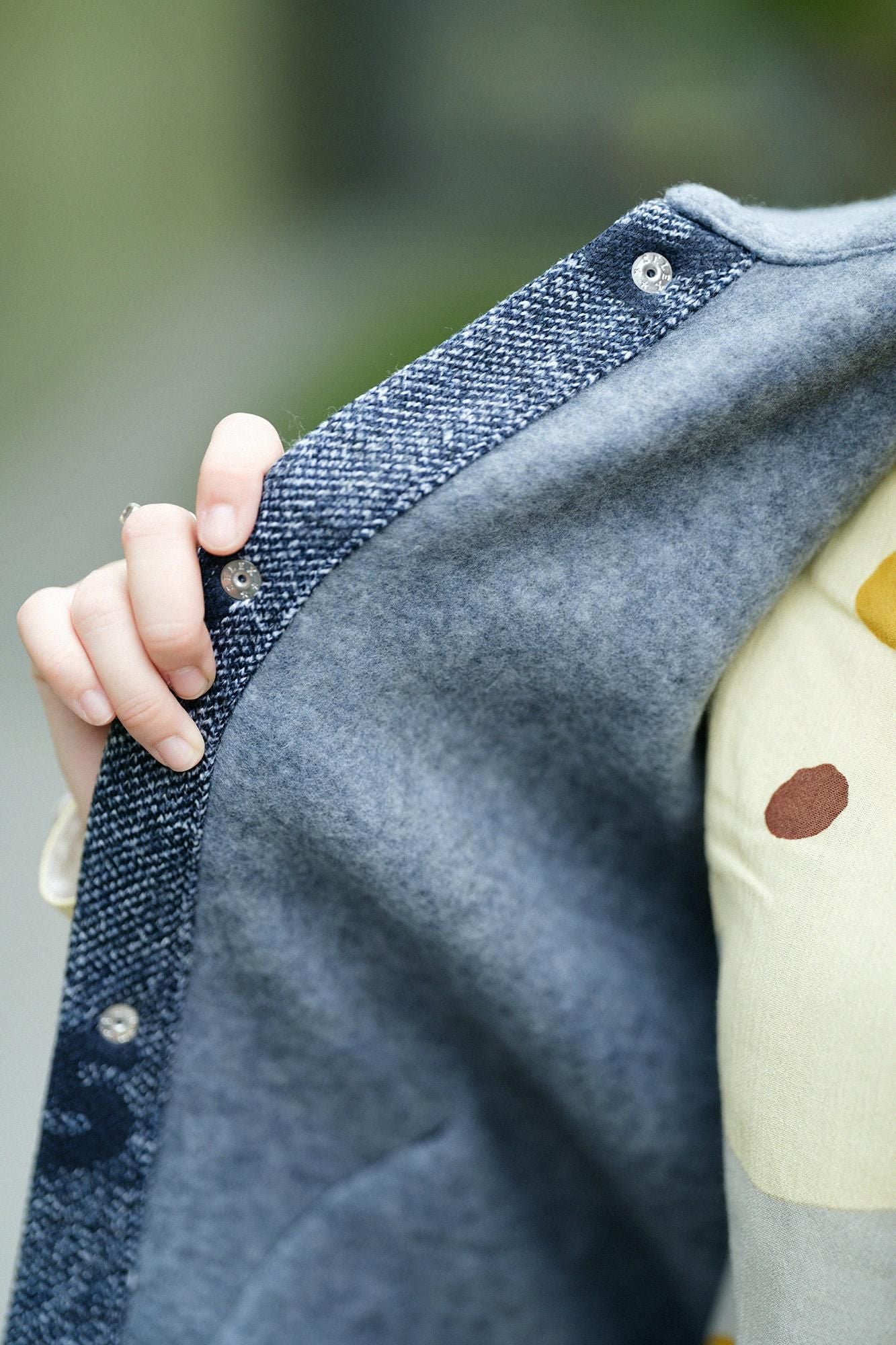 【官網限定】內起絨斜紋針織背心／SO-SU-U十數 寶藍色