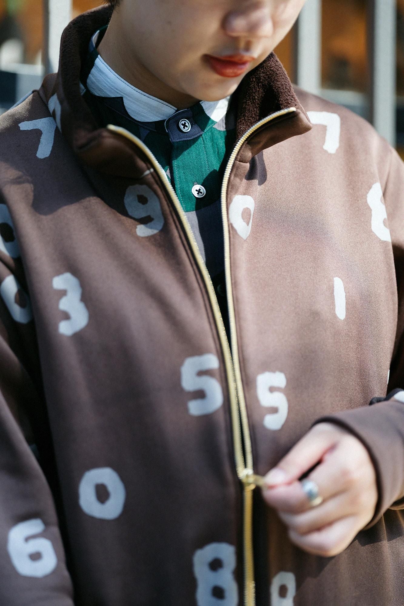 Fleece Brushed Lining H.W.S ZIP UP Blouson／SO-SU-U Brown 