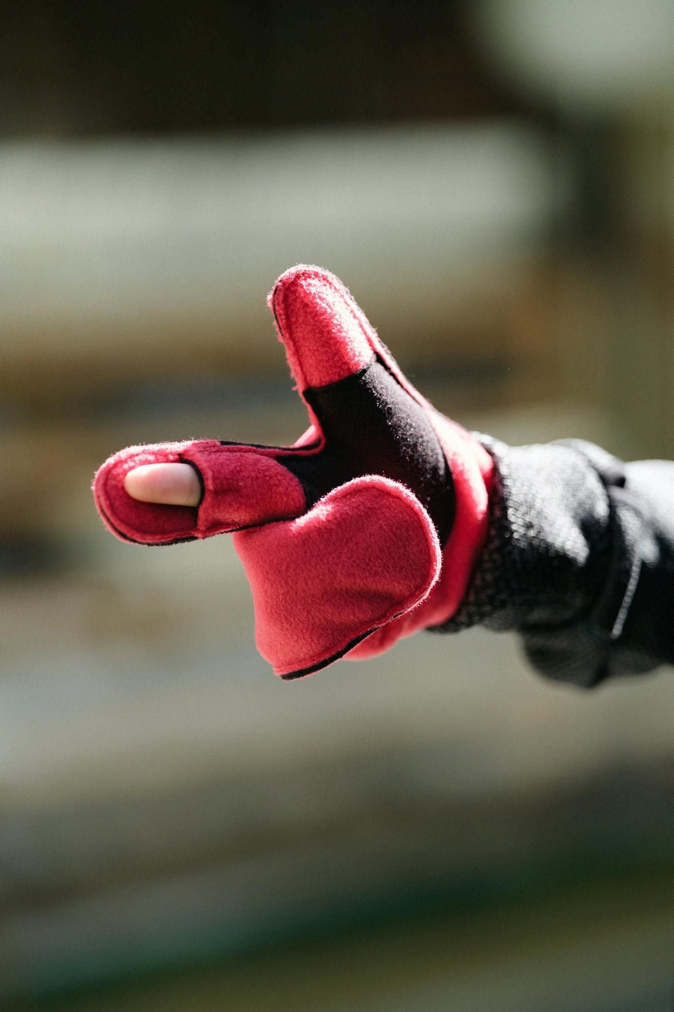 3 Fingers Gloves touch / Red
