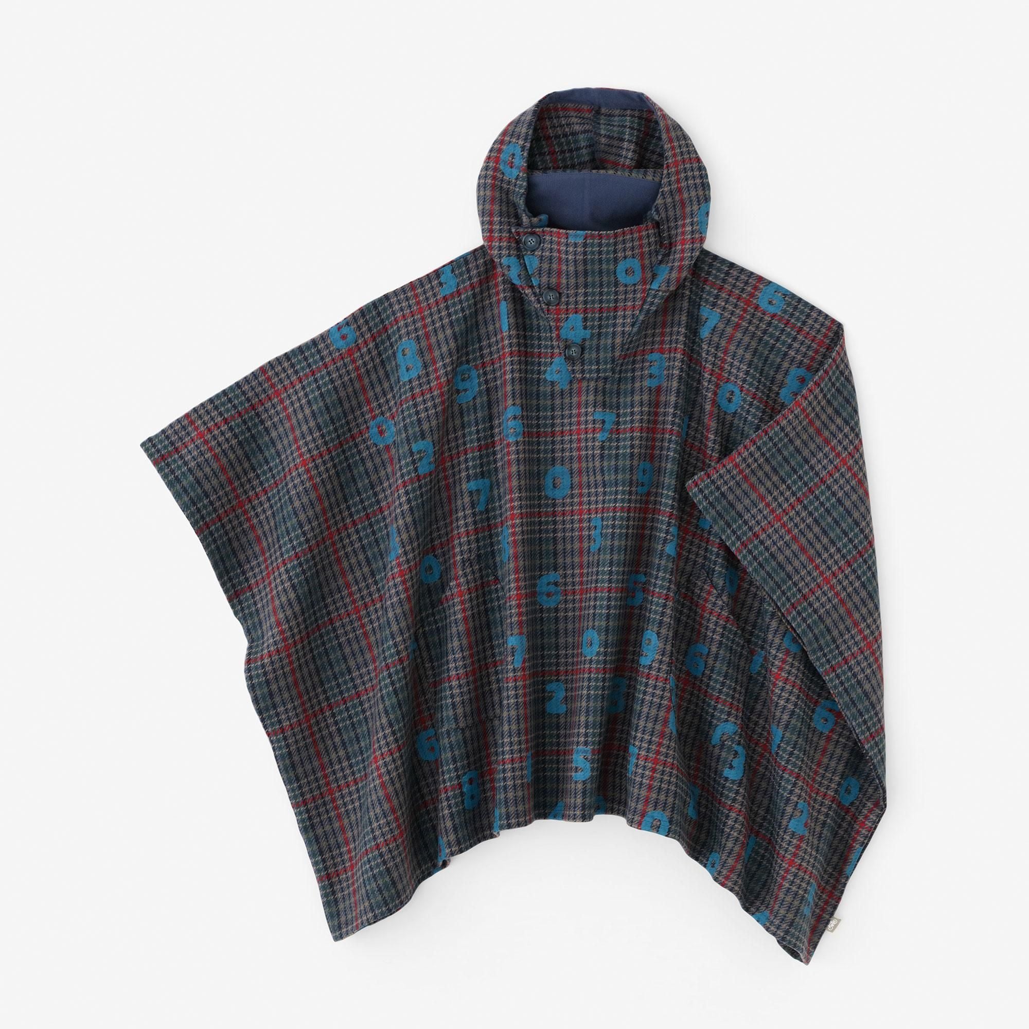 BALLI Twill BIKE Poncho／SO-SU-Uand Blank Navy Check 