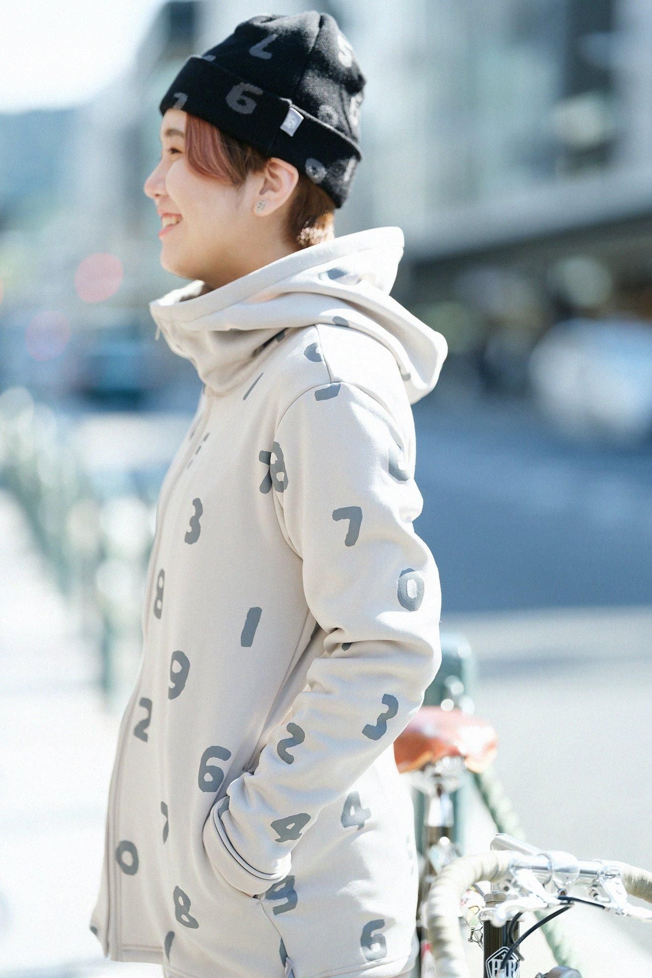 ソウソウ SOU・SOU 裏起毛フリース ZIP UPパーカー SO-SU-U① 裏起毛フリース ZIP UPパーカー／SO-SU-U 灰白色（かいはくしょく）