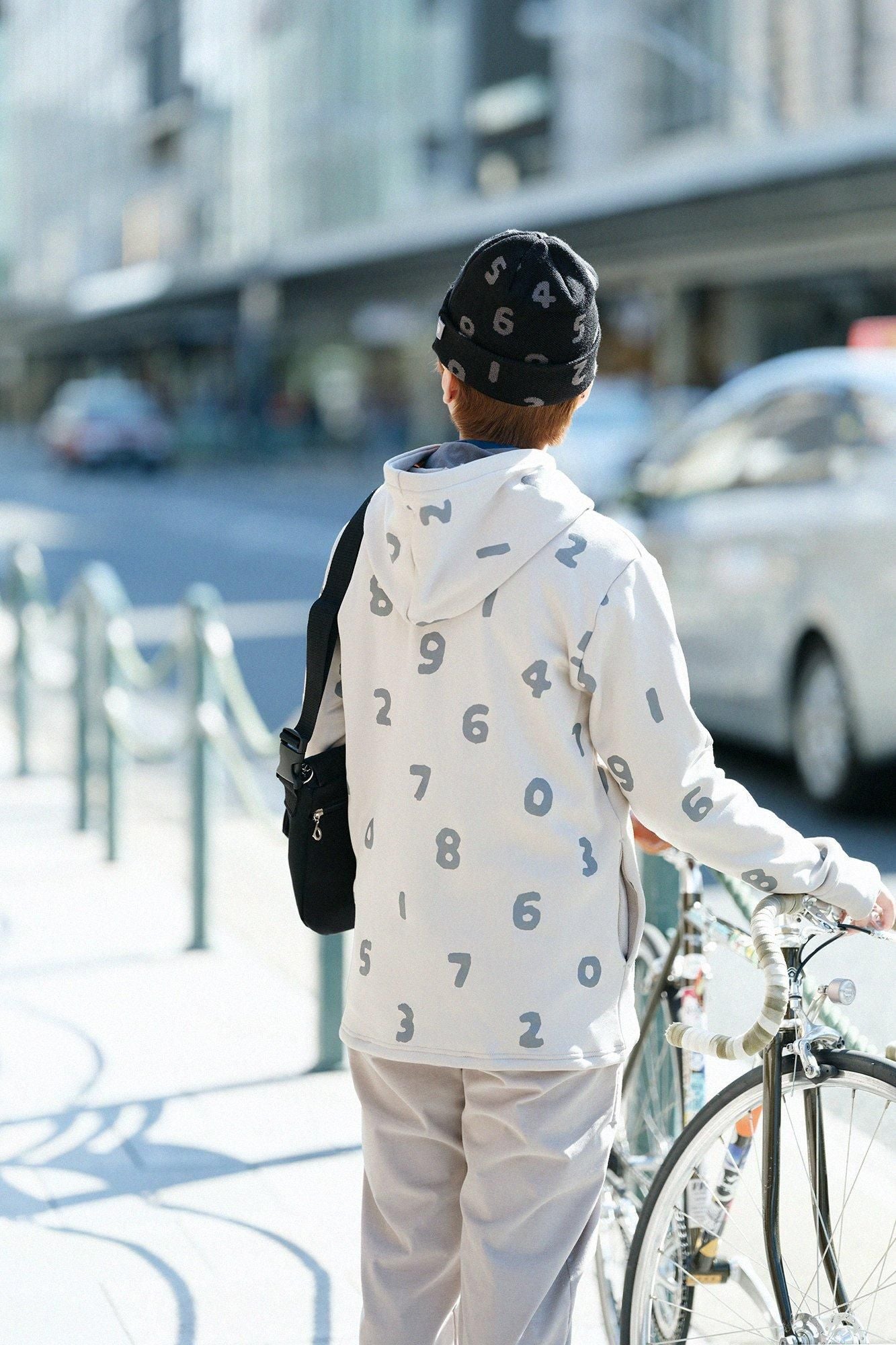 Gebürstetes Fleecefutter ZIP UP Parka/SO-SU-U grauweiß