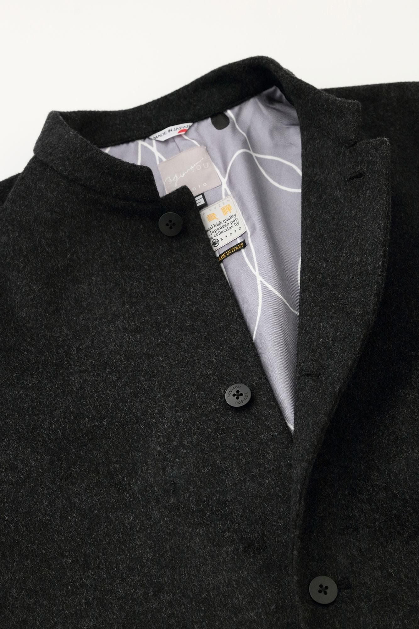 【預購】Super 120's羊毛 S.C.短外套2.0／濃墨色×橡皮筋（※預計於12月9日左右發貨）