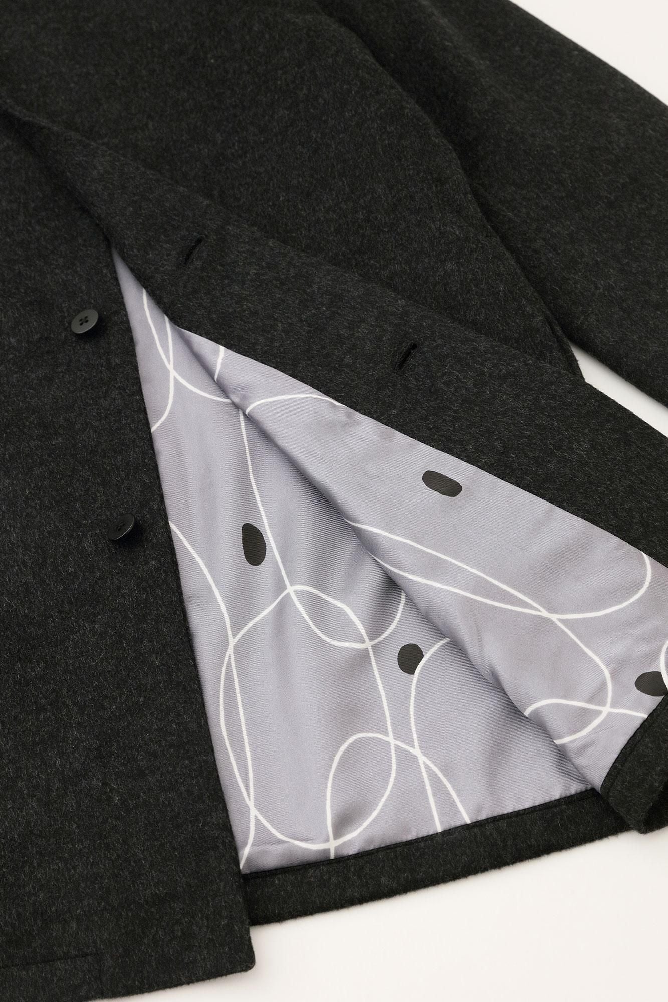 【預購】Super 120's羊毛 S.C.短外套2.0／濃墨色×橡皮筋（※預計於12月9日左右發貨）