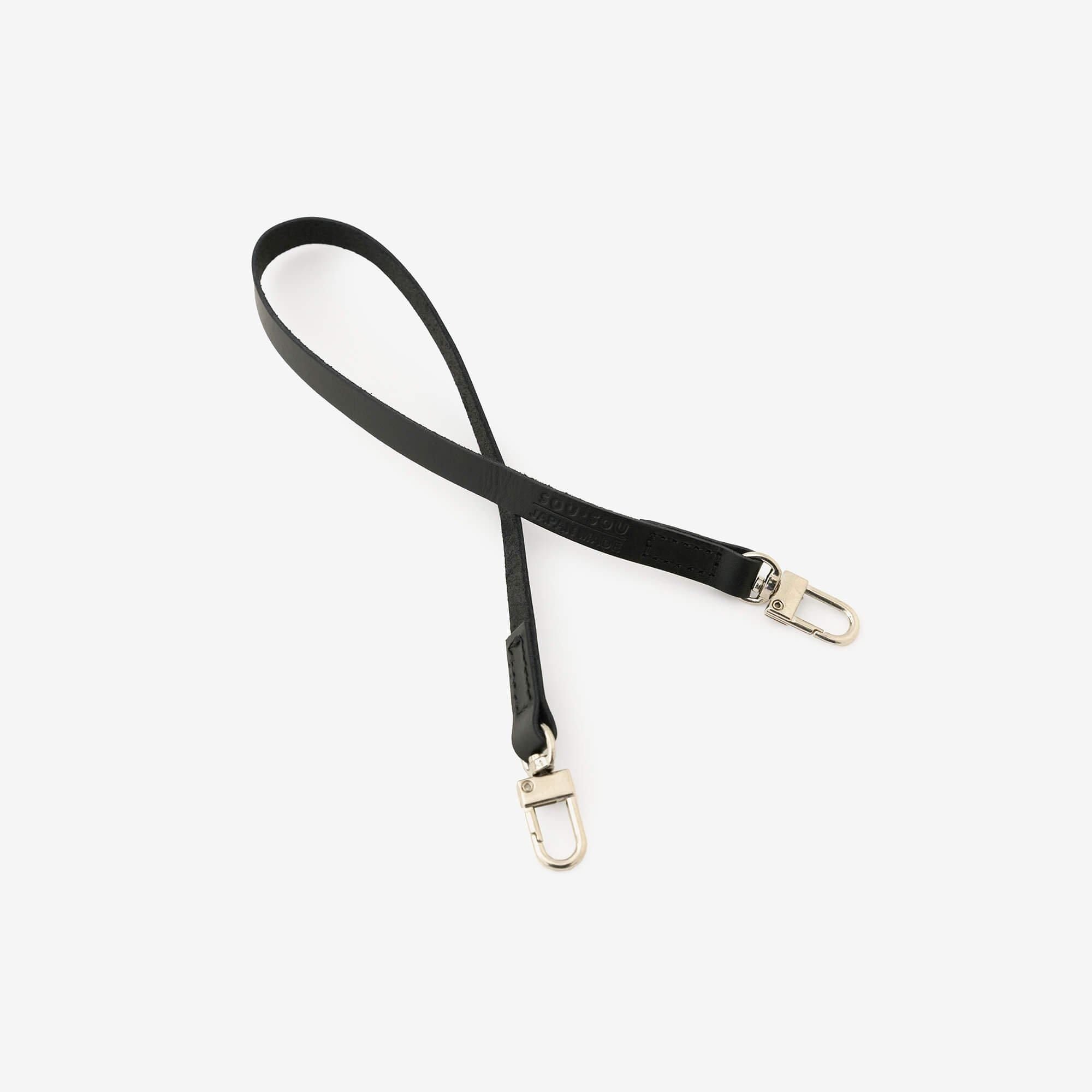 Short Leather Strap for Gamaguchi 35cm/ Black