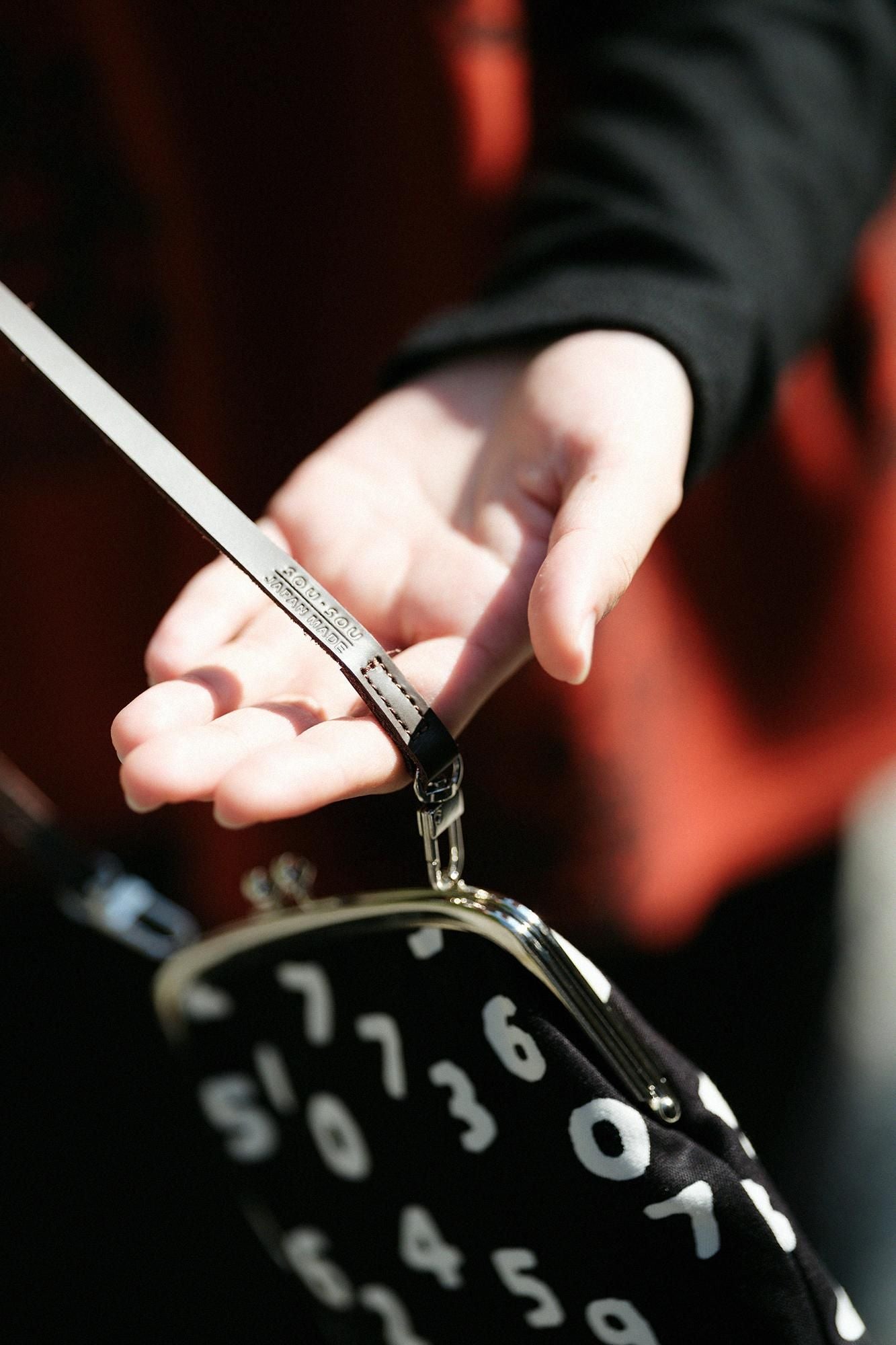 Leather Shoulder Strap for Gamaguchi 110cm/ Brown