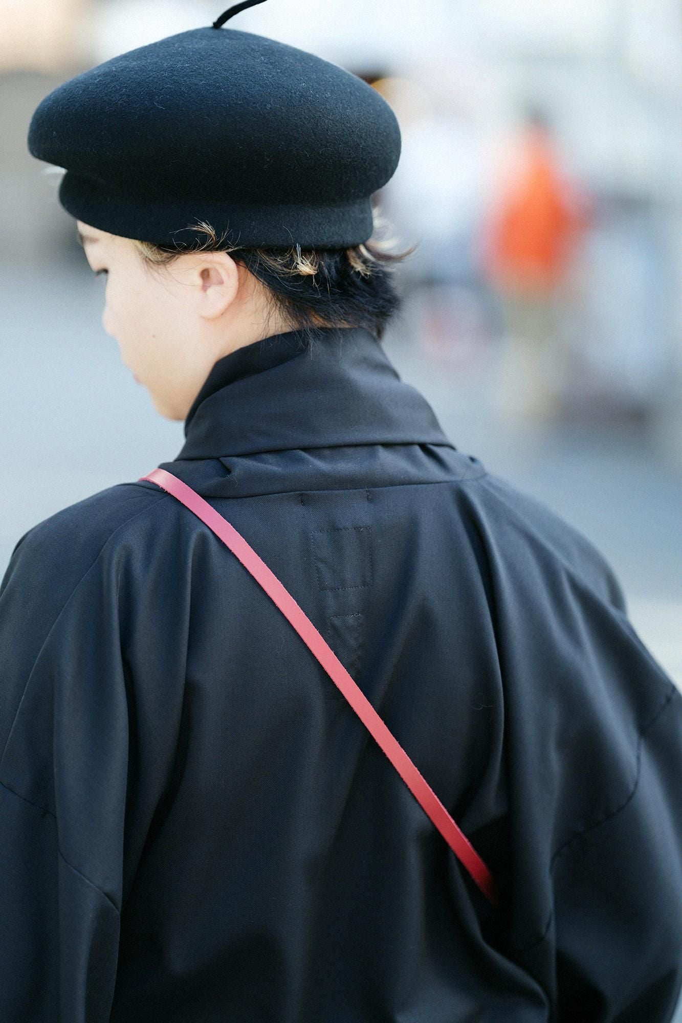 Leather Shoulder Strap for Gamaguchi 110cm / Red