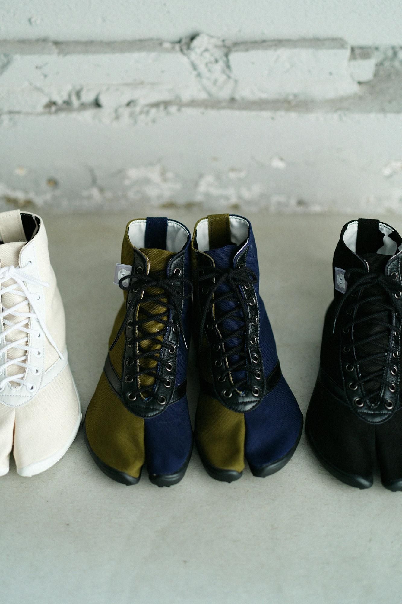 Split Toe Tabi Sneaker HI Hiragana Sole / Khaki×Navy