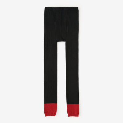 C.C deportare 內搭褲・腳踝長度／黑色×紅寶石