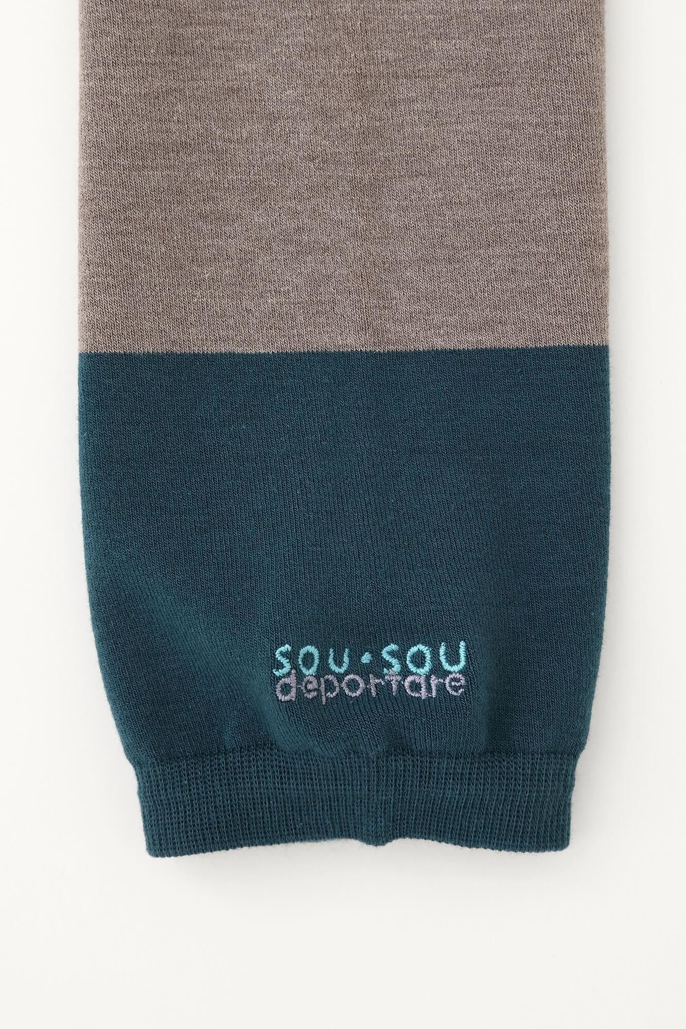 C.C deportare 內搭褲・腳踝長度／石灰色×深海軍藍