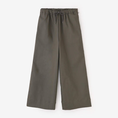 【預購】彈性緞面 闊腿褲／灰汁色（※預計於12月9日左右發貨）