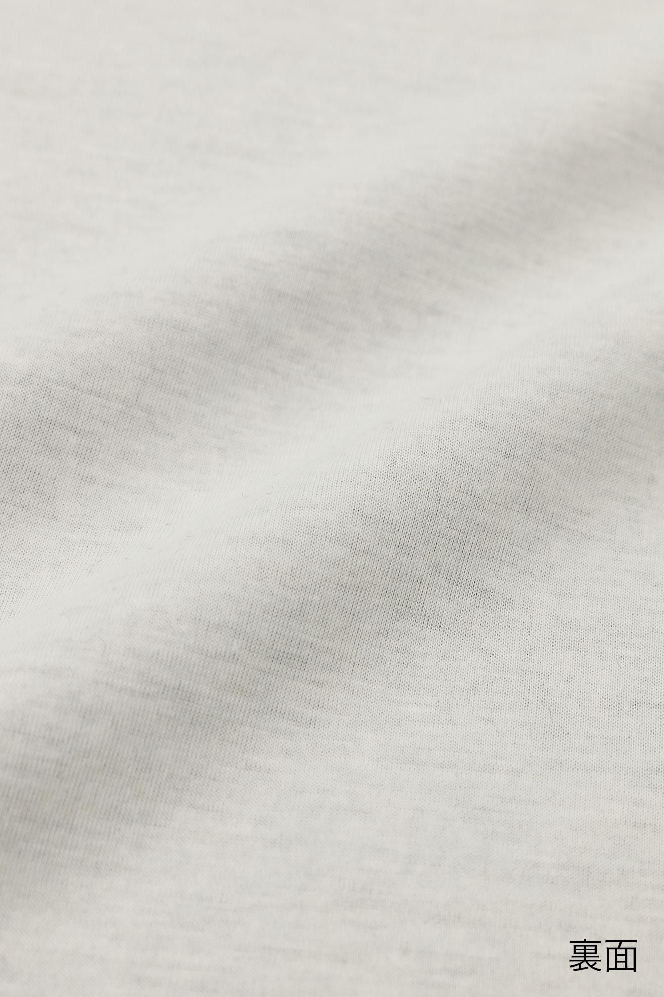 スライバーボンディングニット Vネック ライトチュニックコート／杢灰（もくはい）