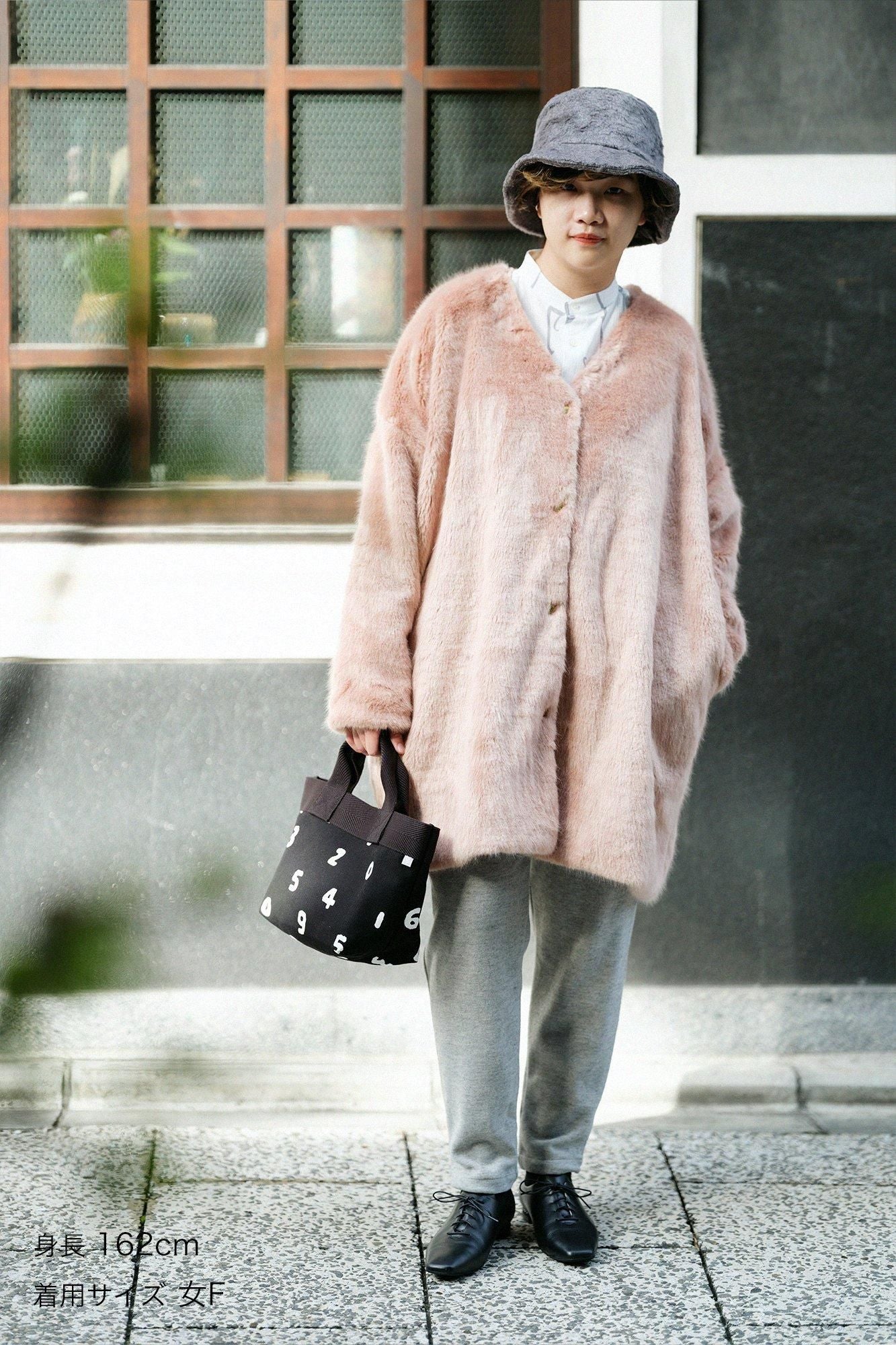 美品✨SOU•SOU ソウソウ　フェイクファー Vネック ライトチュニックコート フェイクファー Vネック ライトチュニックコート