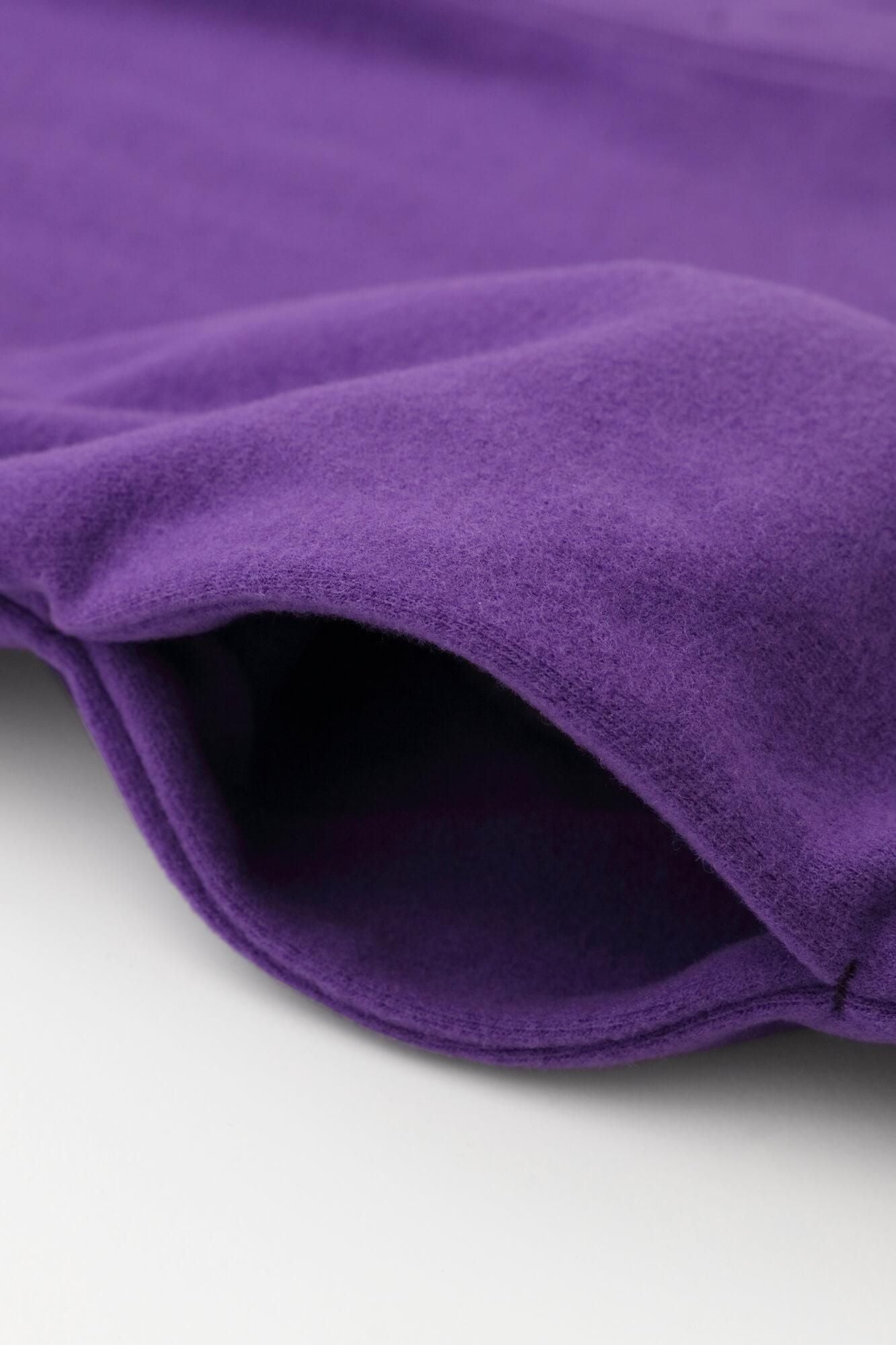 Melton Smoot Stand Collar Light Coat / Edo Purple