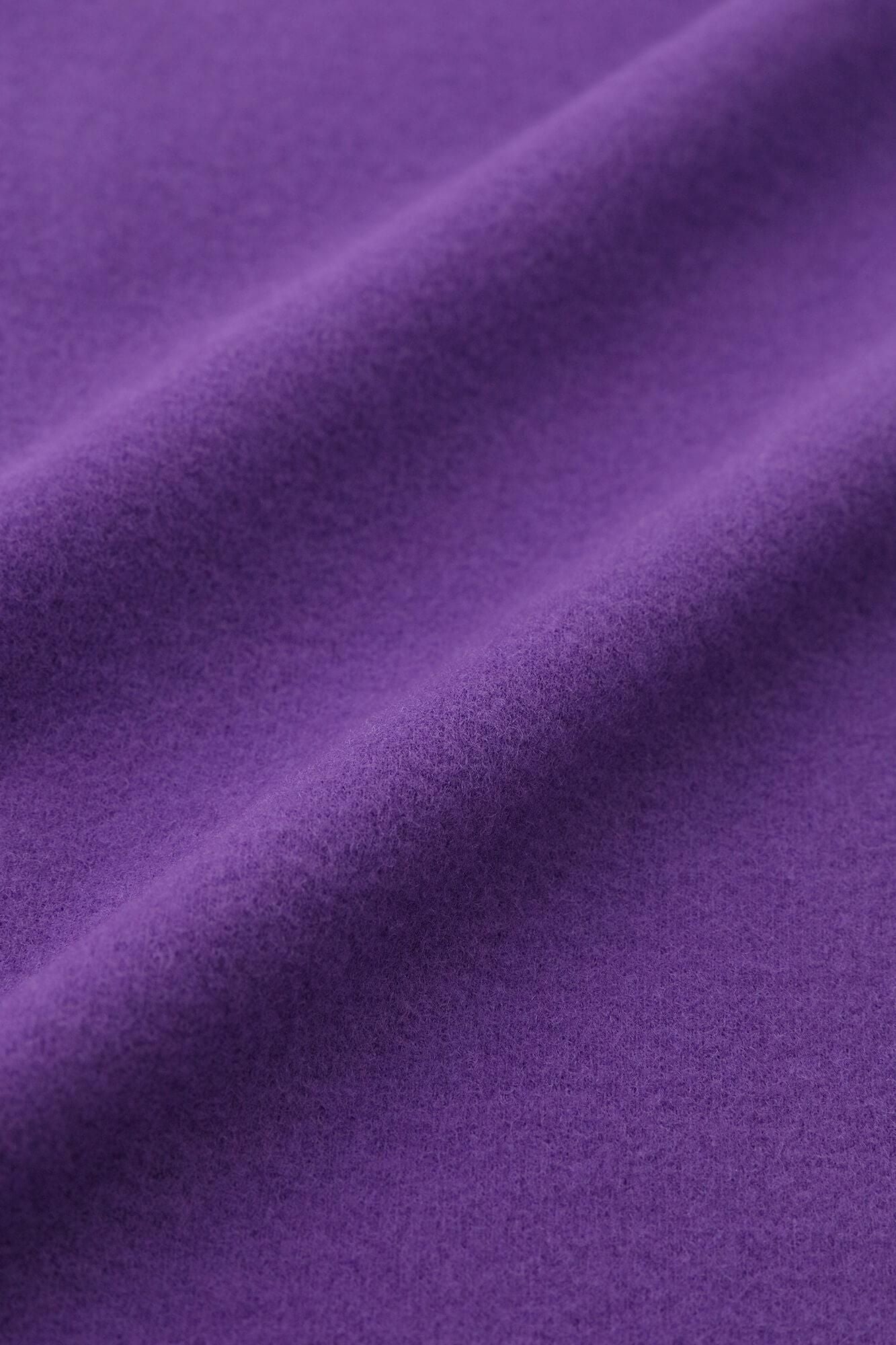 Melton Smoot Stand Collar Light Coat / Edo Purple