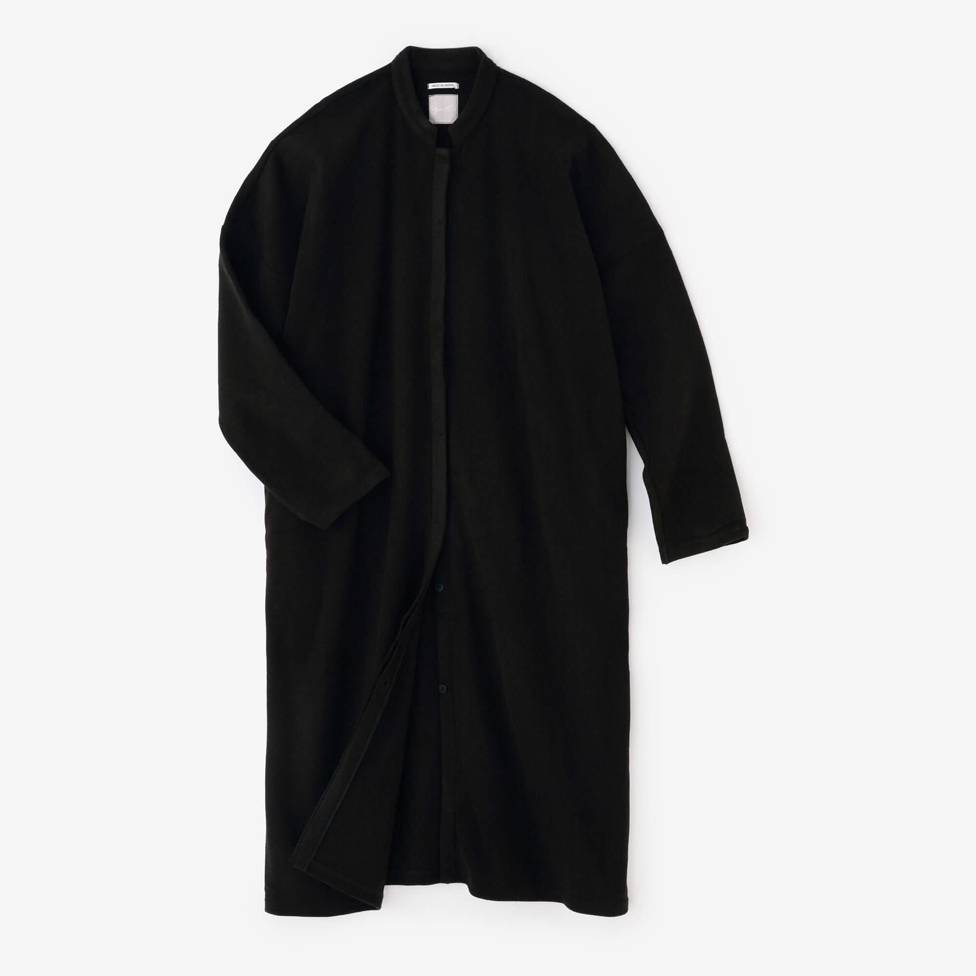 Melton Smoot Stand Collar Light Coat / Wood Feather Color (Wood)