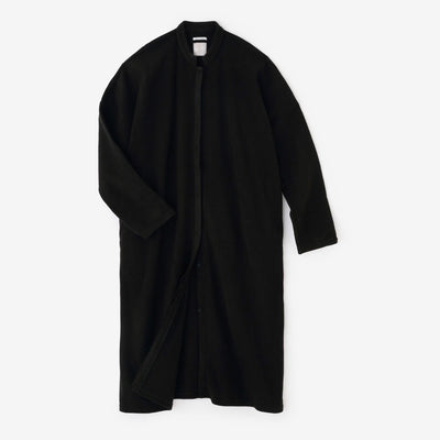 メルトンスムース スタンドカラー ライトコート／濡羽色（ぬればいろ）