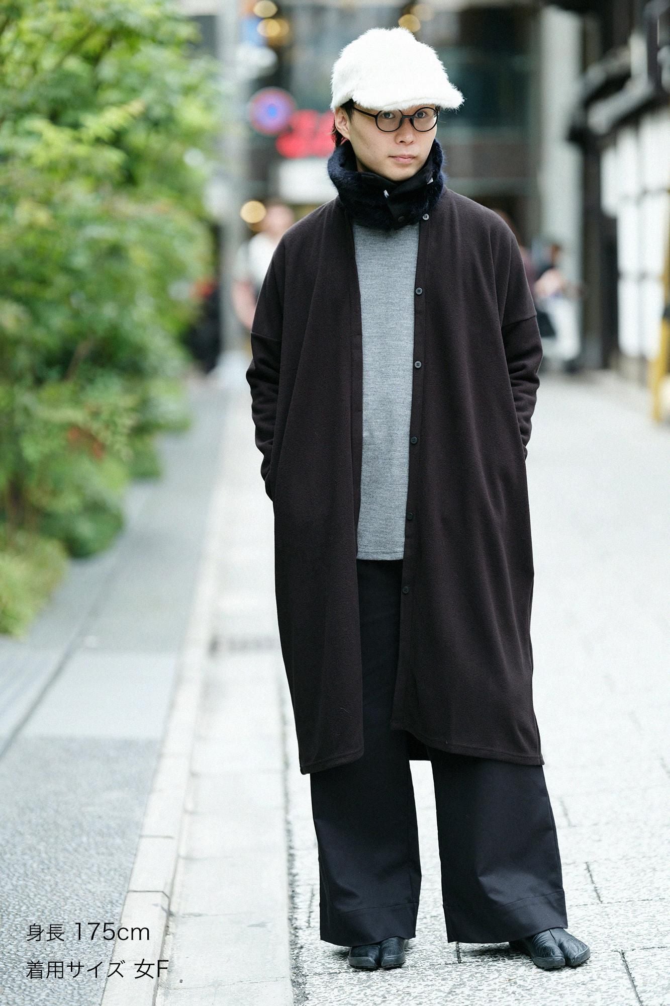 Melton Smoot Stand Collar Light Coat / Wood Feather Color (Wood)