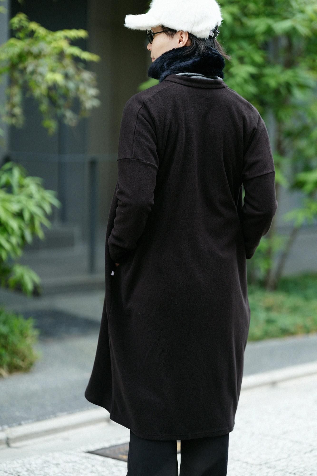 Melton Smoot Stand Collar Light Coat / Wood Feather Color (Wood)