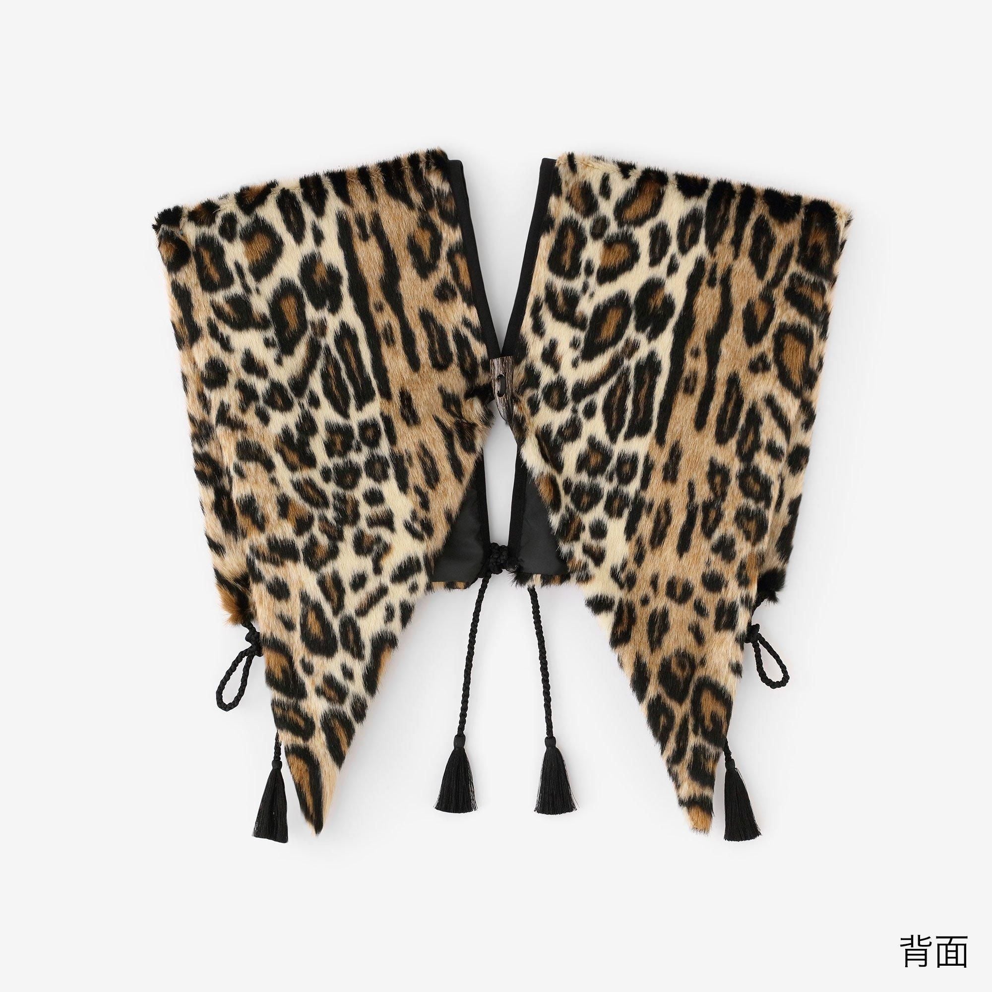 毛皮 短尺背心／豹紋