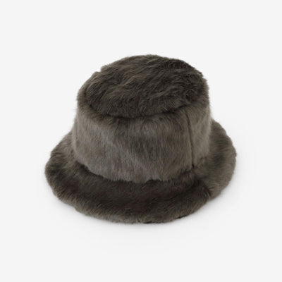 人造毛皮皮帽/深灰色× SO-SU-U十數 昆