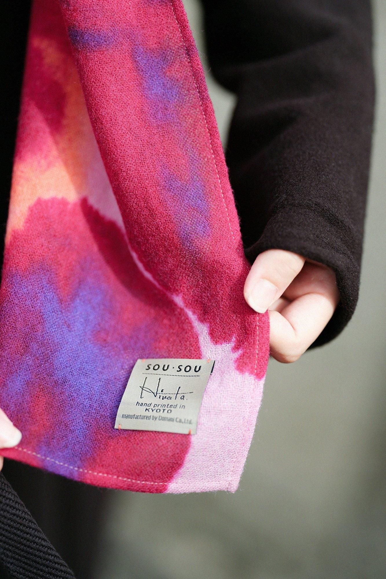 【Pre-order】SOU・SOU×Hinata Hataetoshi Scarf／Dark Sappanwood（※Scheduled to be shipped around Dec 9）