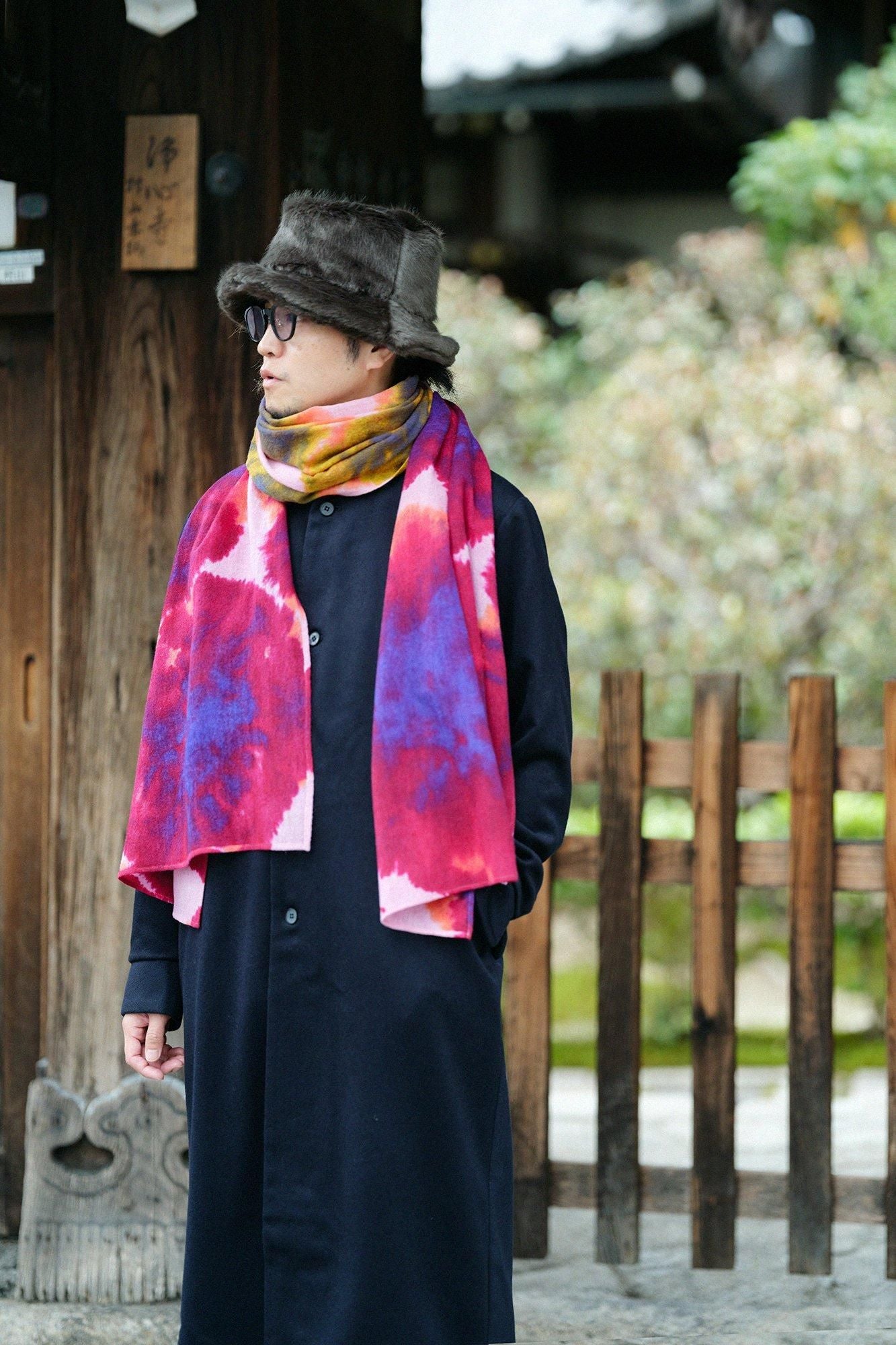 【Pre-order】SOU・SOU×Hinata Hataetoshi Scarf／Dark Sappanwood（※Scheduled to be shipped around Dec 9）