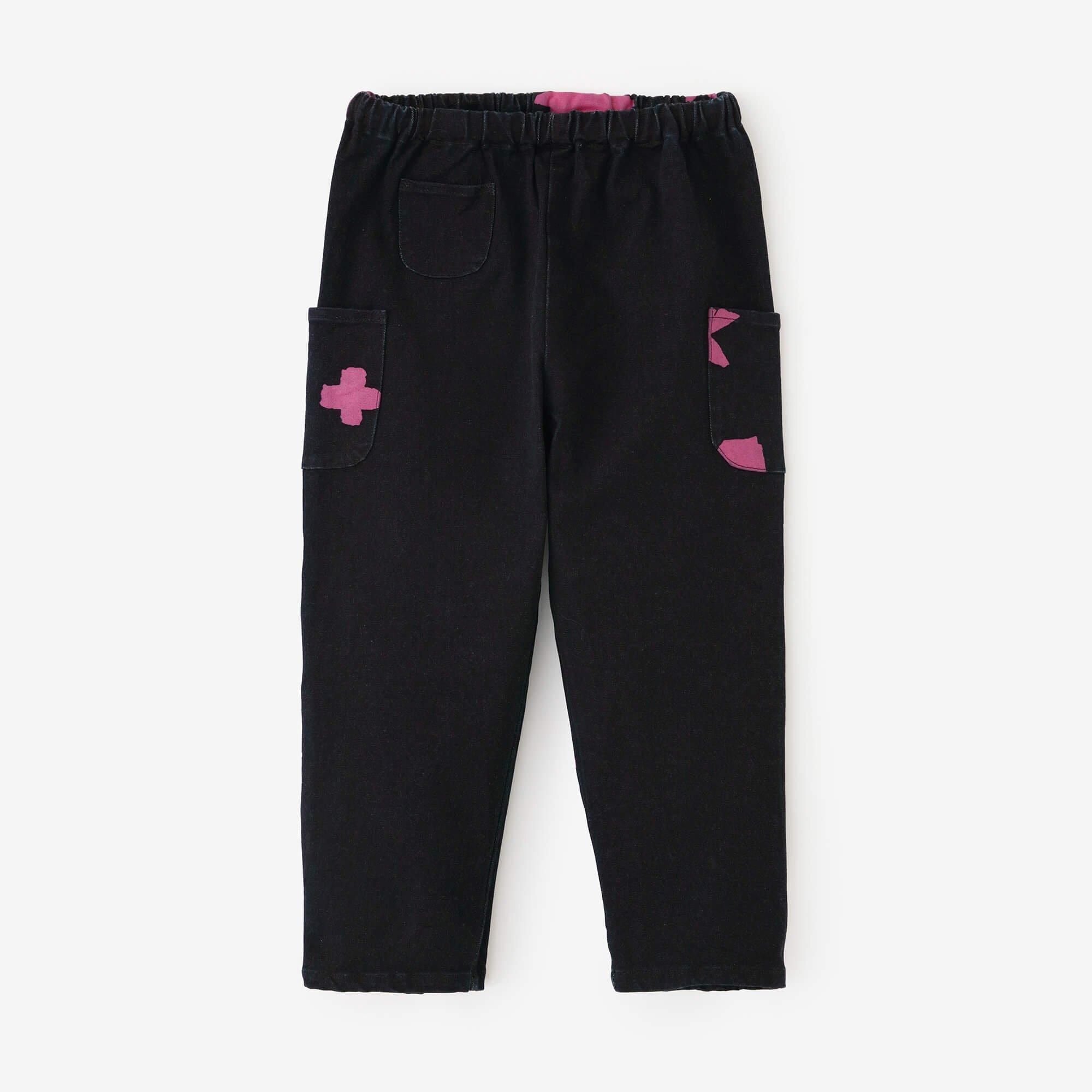 ● 데님 어린이몸뻬 Mitsuino/Indigo x Black Pachi