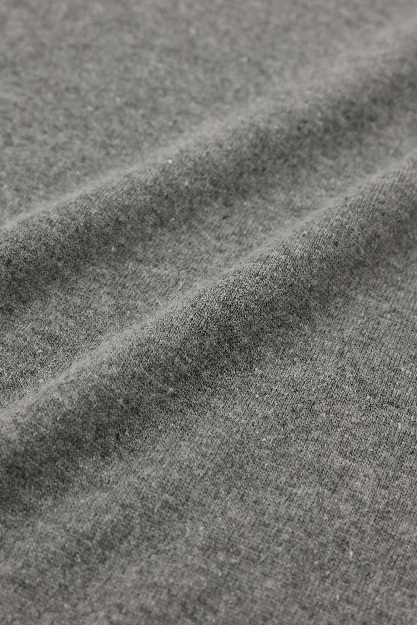 內起絨 梳毛針織 高領上衣／深灰色