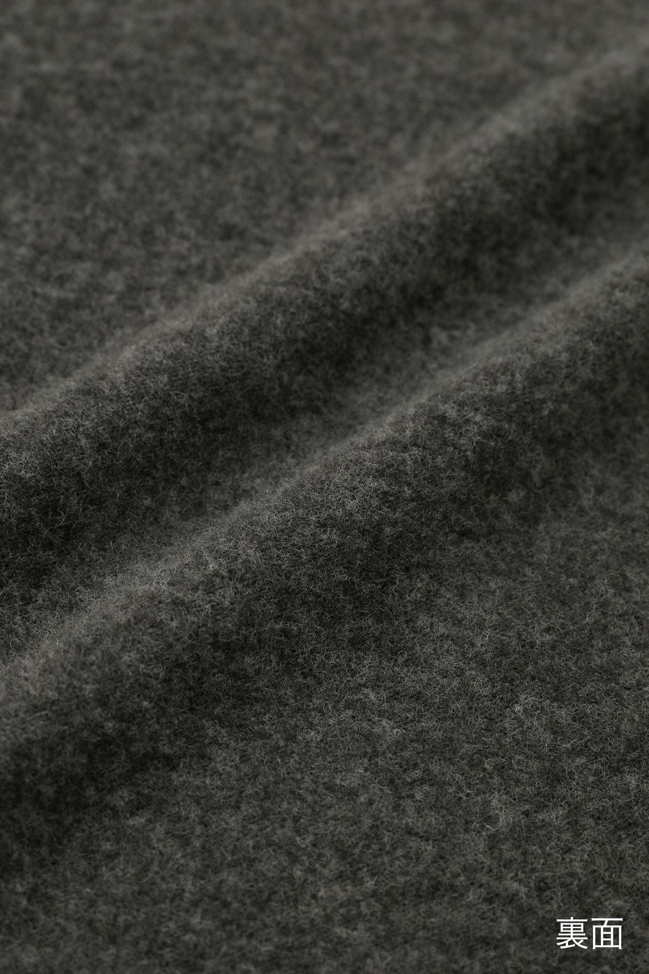 內起絨 梳毛針織 高領上衣／濃灰