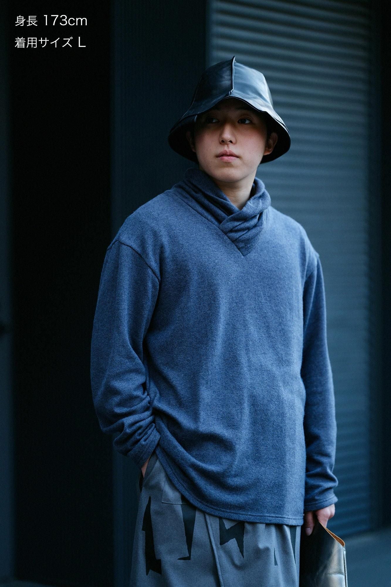 【预订】抓绒内衬、精纺阿美、颈带拉链/蓝棕色（*预计11月25日左右发货）